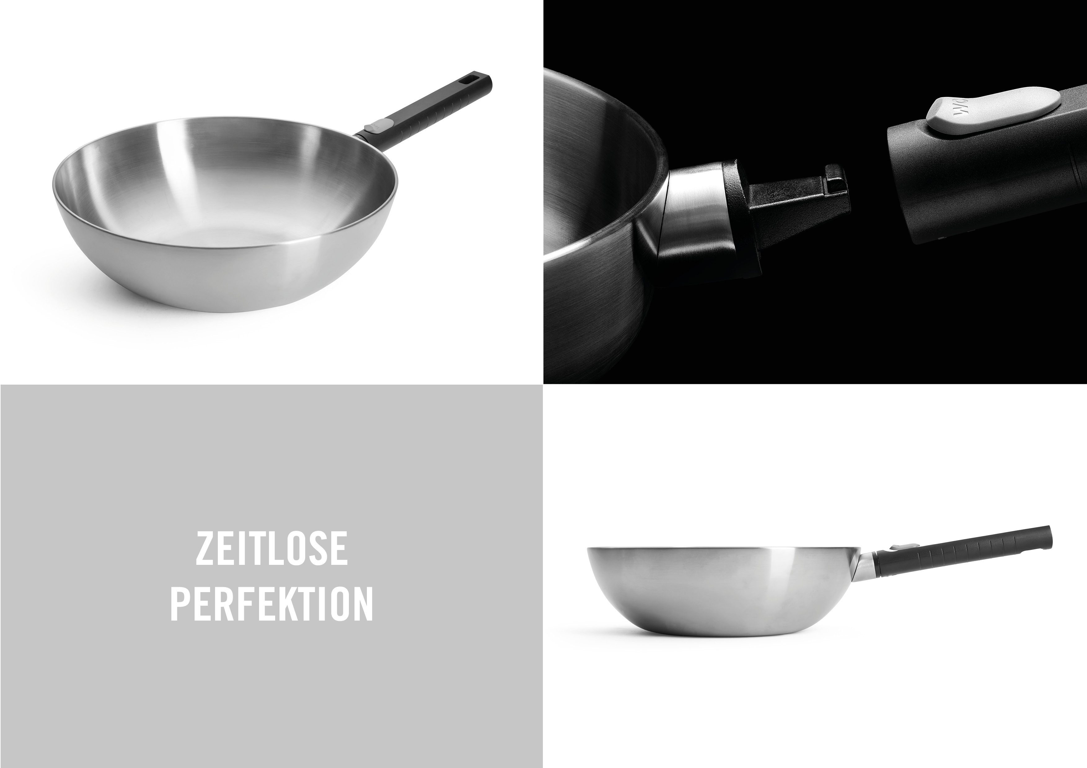 WOLL Wok Logic Steel, Edelstahl 18/10 (1-tlg), 5-Schicht-Aufbau