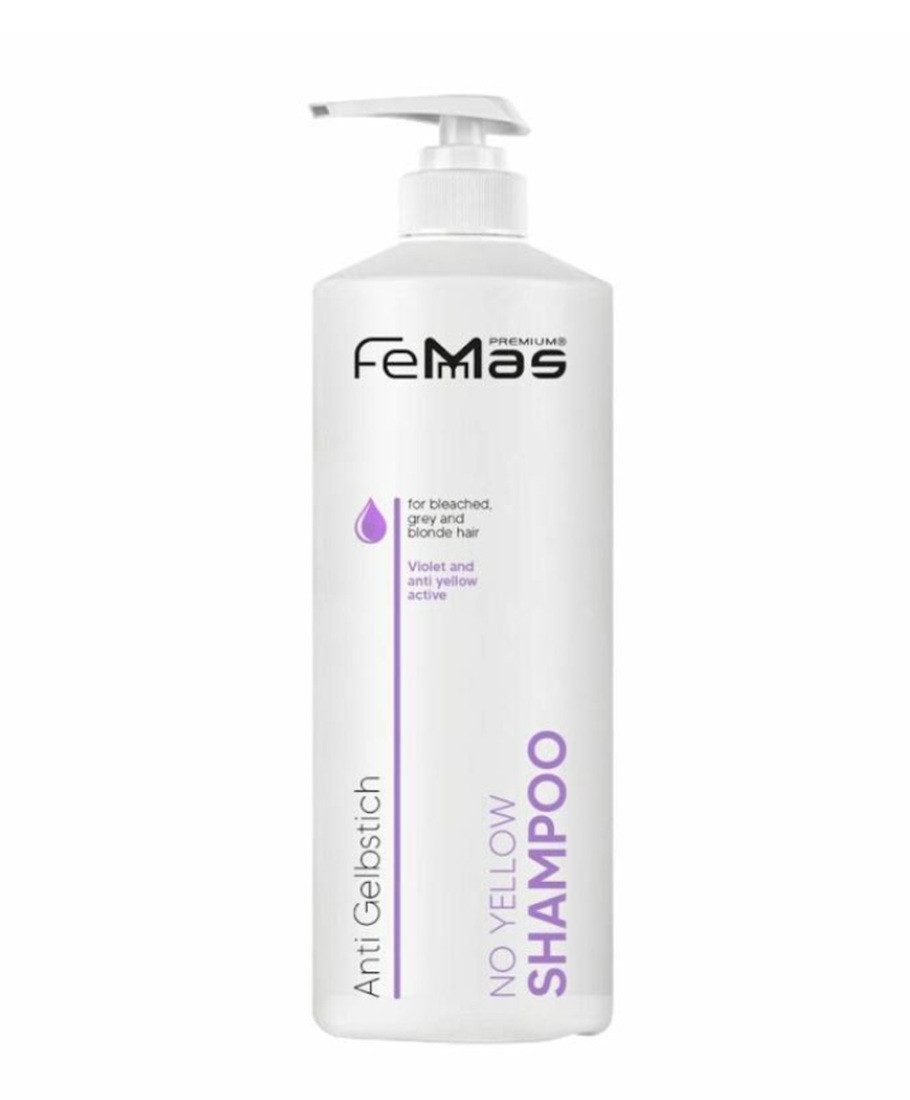 Femmas Premium Silbershampoo Femmas No Yellow Shampoo 1000ml, Eliminiert den Gelbstich im Haar