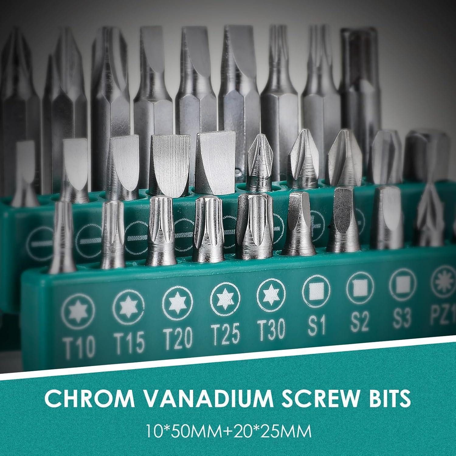 LuxusKollektion Multitool Werkzeugkoffer 198tlg Gefüllt Haushalts Werkzeug Set Ratsche