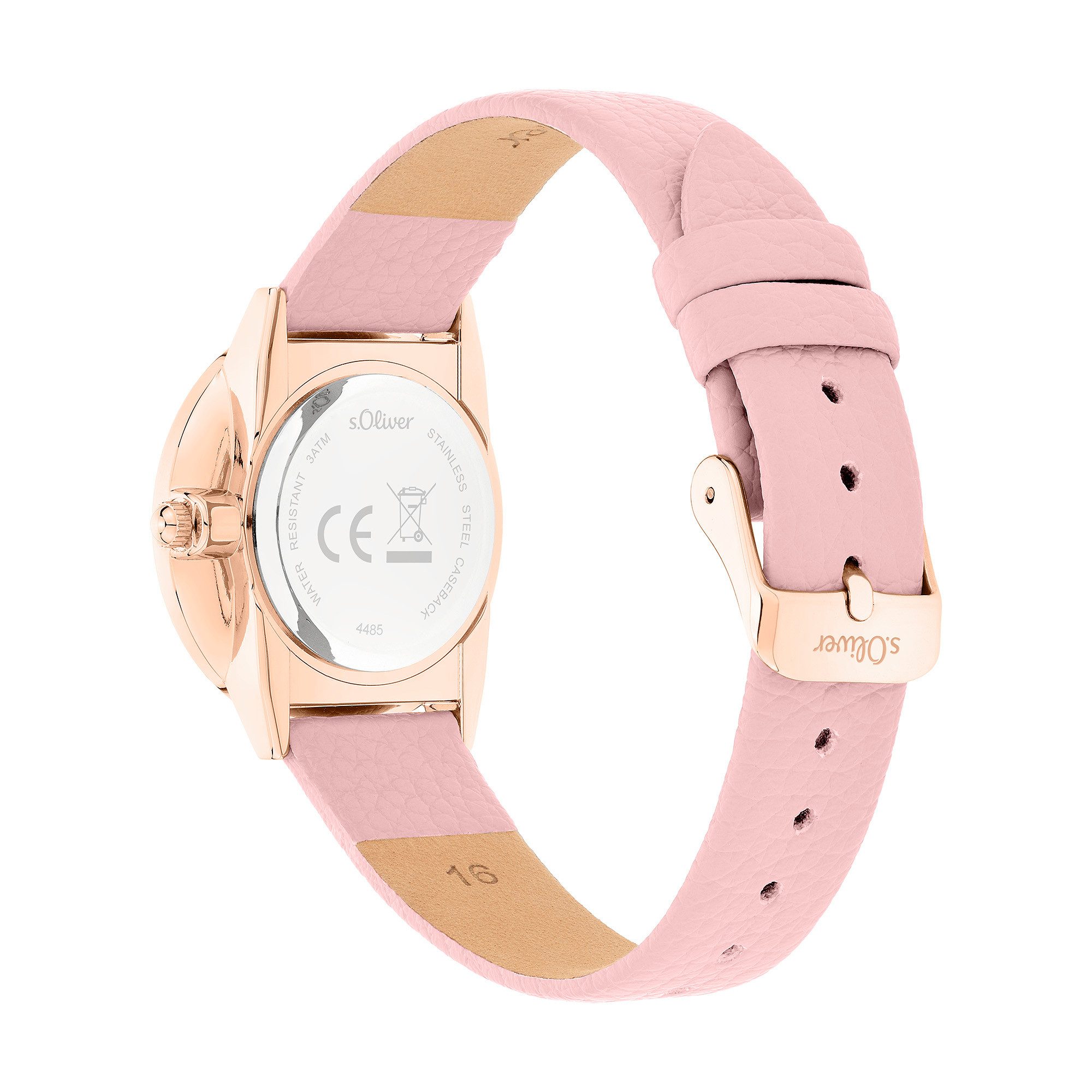 s.Oliver Quarzuhr Soft Elegance SO-4485-LQ, Armbanduhr, Damenuhr, analog