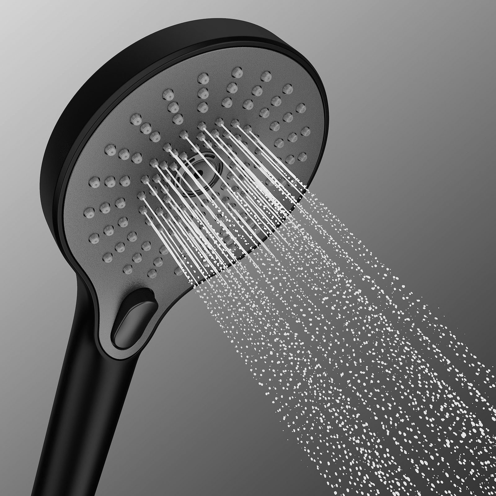 WENKO Handbrause Ultimate Shower, Schwarz/Grau, Ø 13 cm