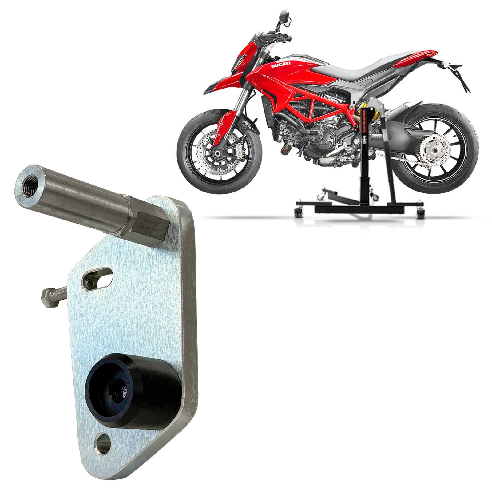 ConStands Motorradheber Adapterplatte für # Power Classic / Evo für Ducati Hypermotard 939 16-