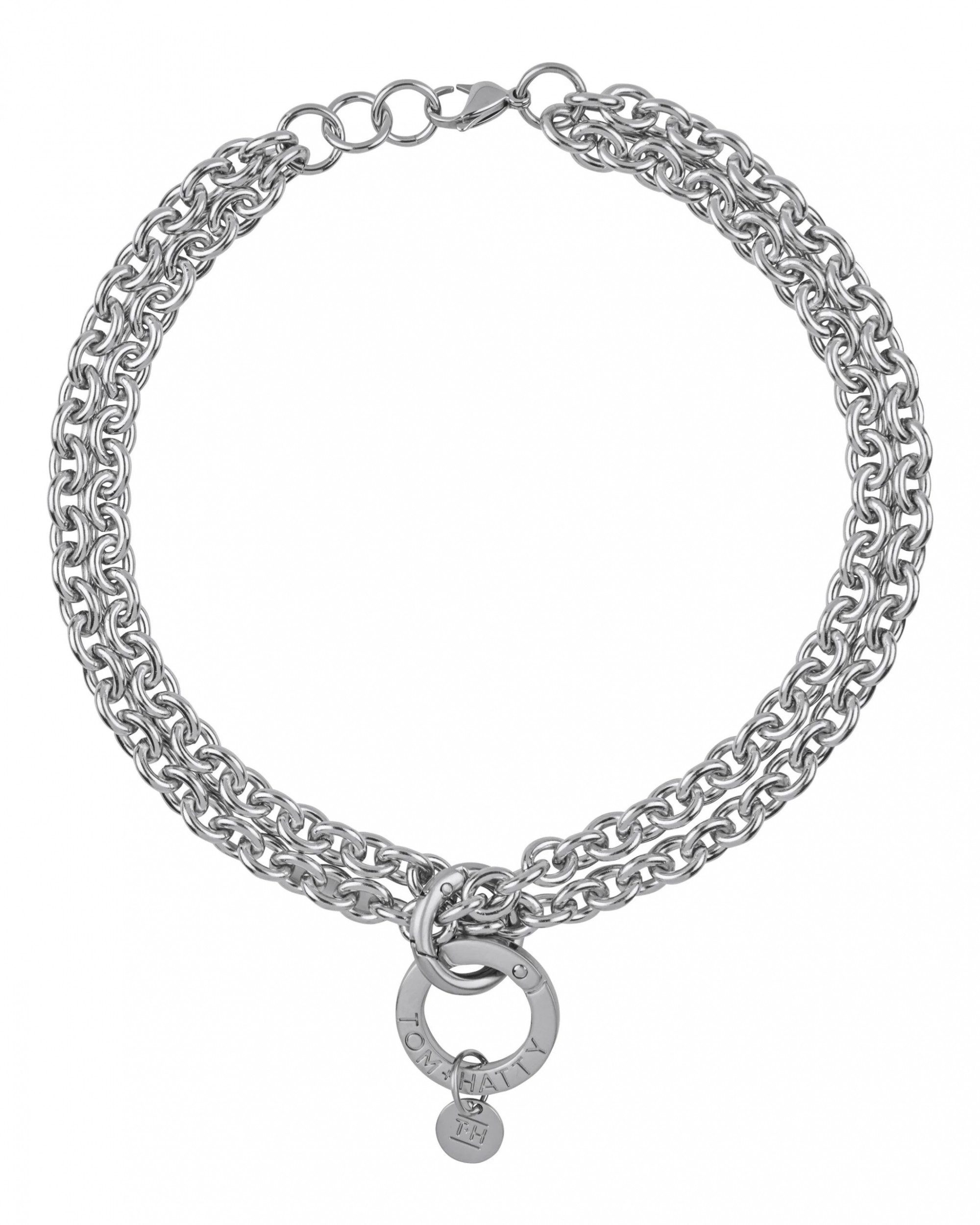 TOM+HATTY Kette mit Anhänger - Silberne Kette - Doppelkette - Halskette mit günstig online kaufen