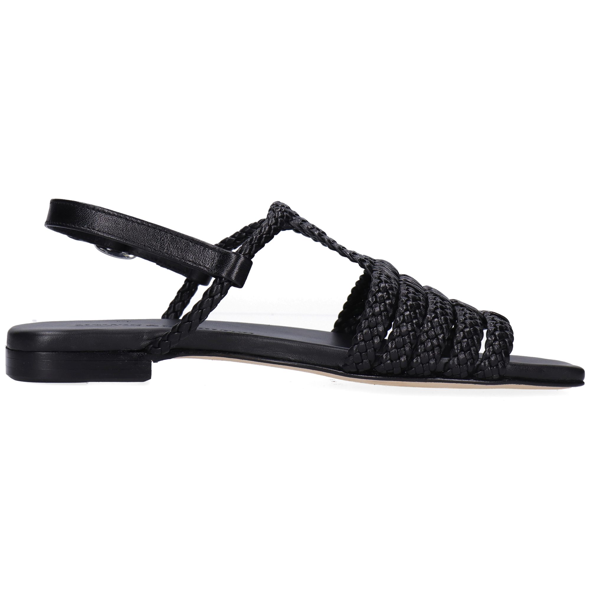 Melvin & Hamilton Sandrine 10 Leder-Geflochtene Schuhe für Damen Sandale Flache Absätze, Echtes Leder, Von Hand geflochten