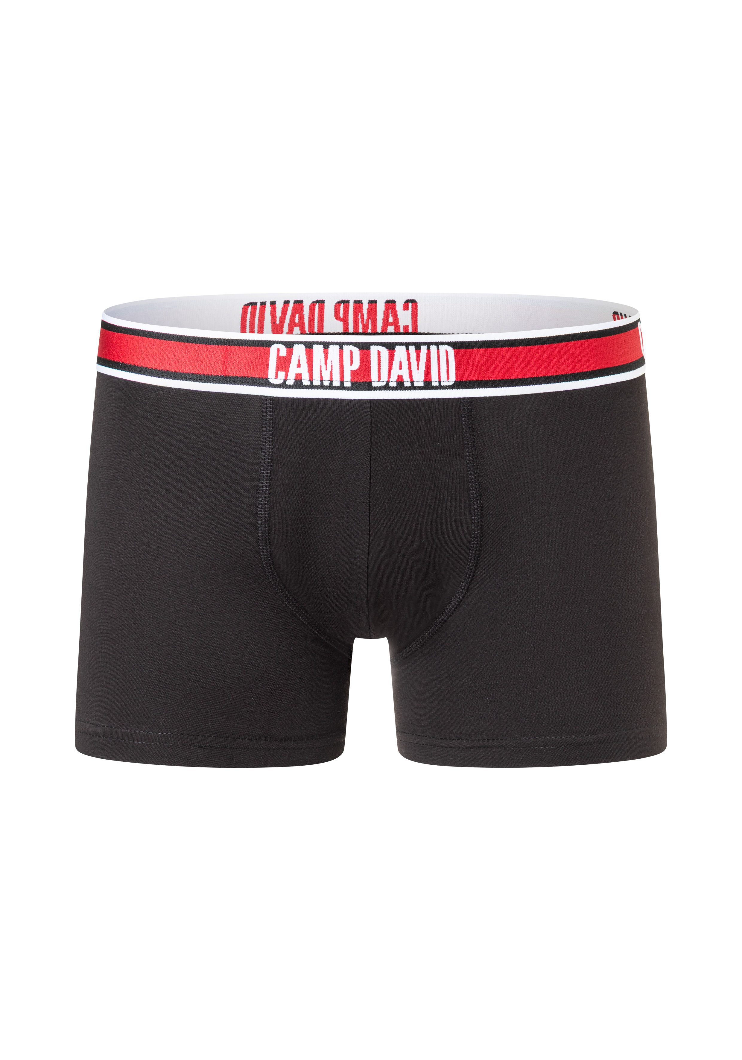 CAMP DAVID Boxershorts casual (2 Paar) mit elastischem Bund