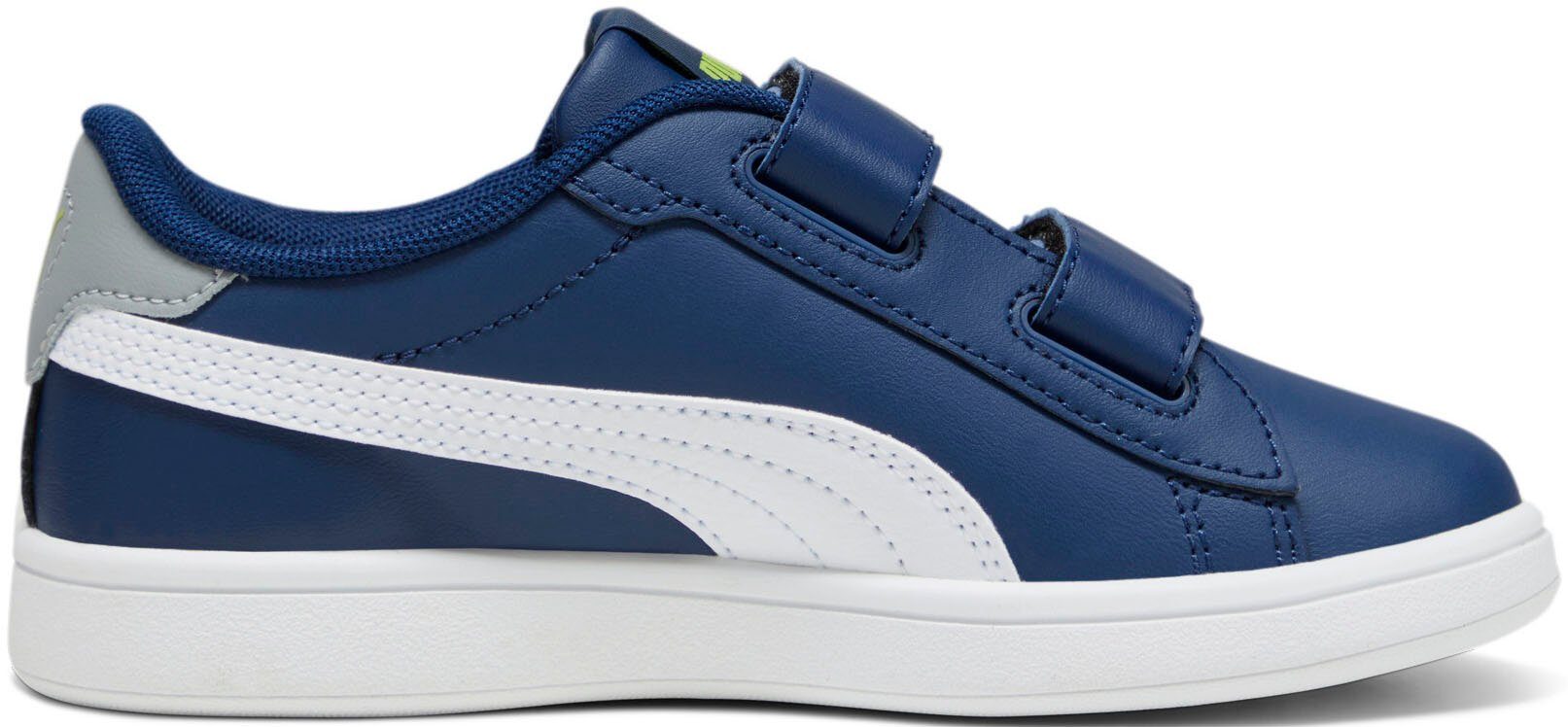 V PUMA Gray SMASH Mid Smash-Cool Blue-PUMA White-Lime mit Persian PS Klettverschluss Sneaker L 3.0