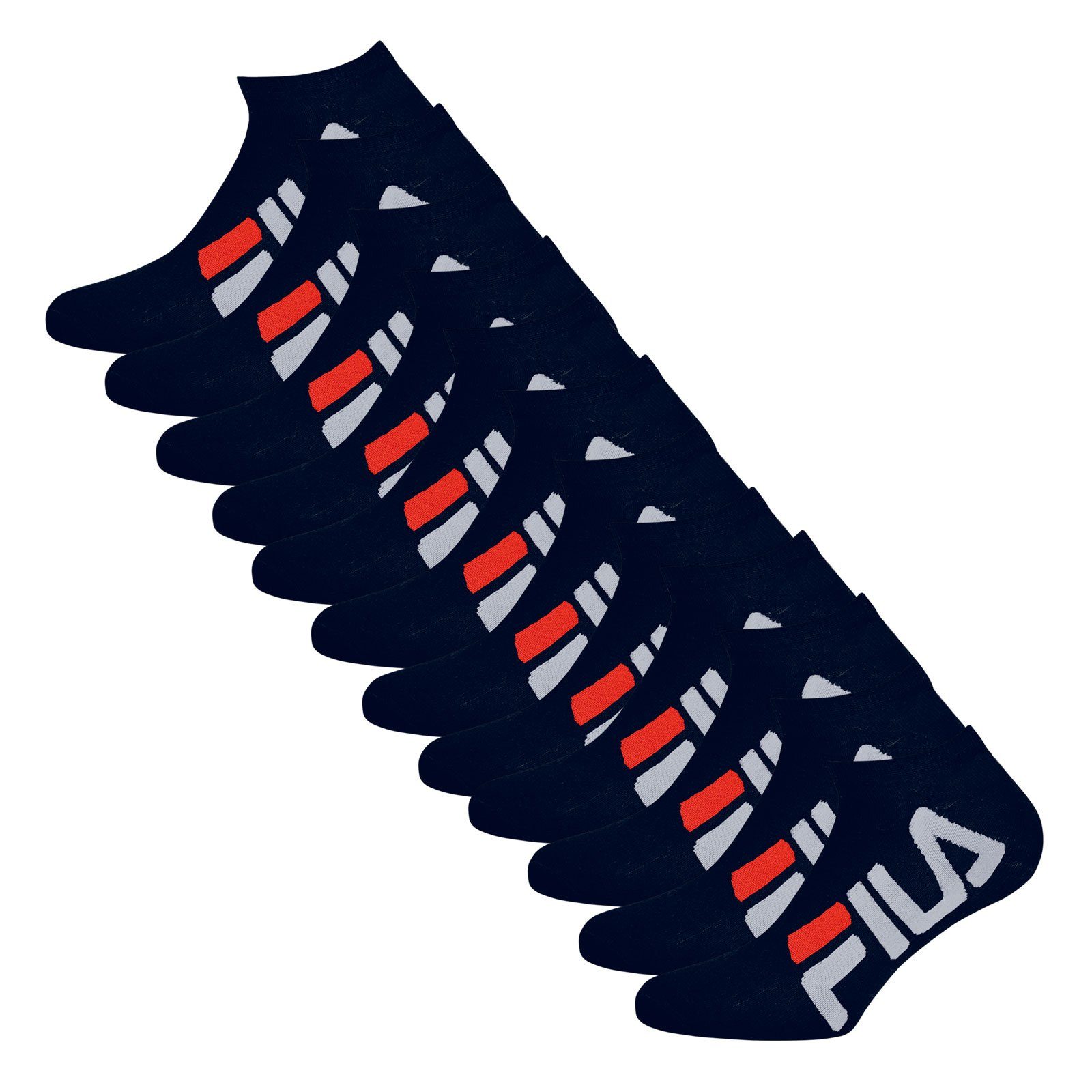 Fila Sneakersocken Calza Inivisible navy Socks (6-Paar) mit großem 321 Markenschriftzug