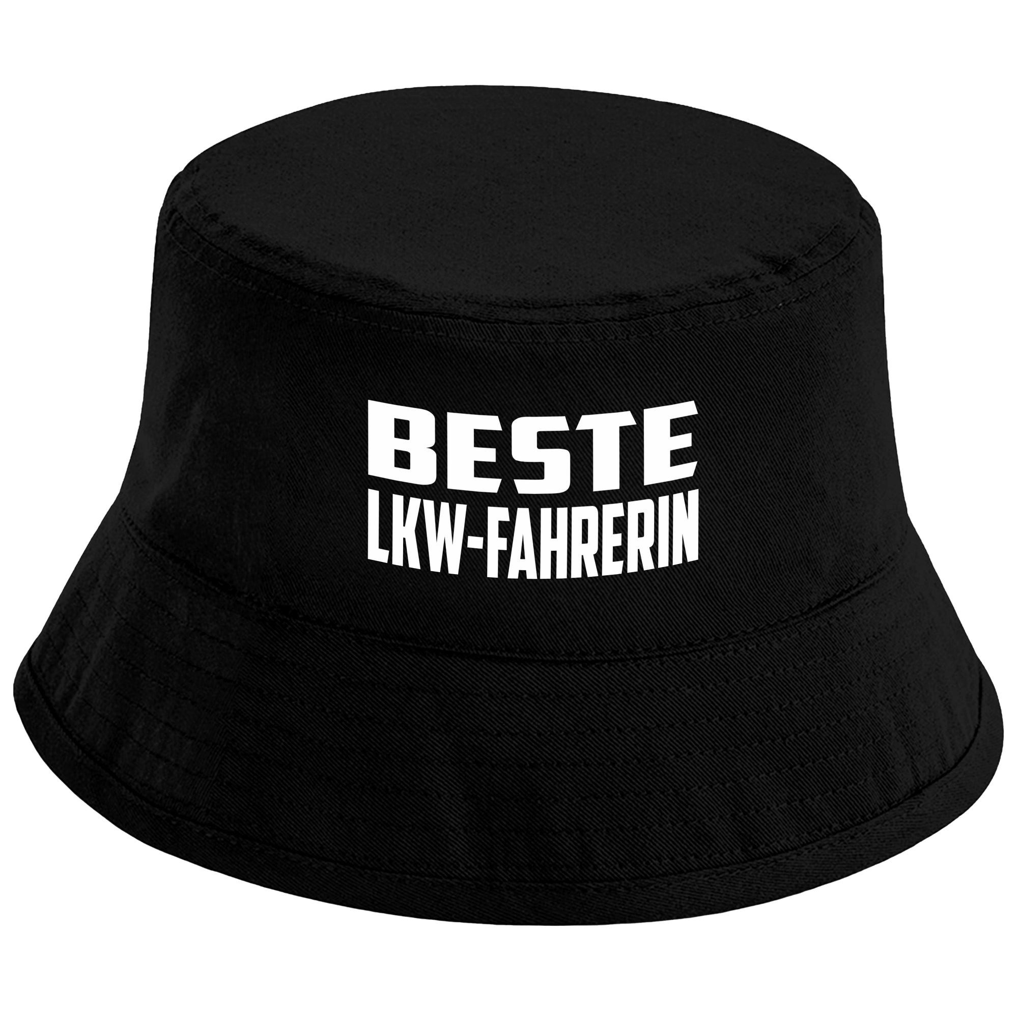 Herzbotschaft Sonnenhut Bucket Hat Beste LKW Fahrerin (Unisex Einheitsgröße, Sommerhut mit Spruch, Festivalhut, Fischerhut) für Damen & Herren