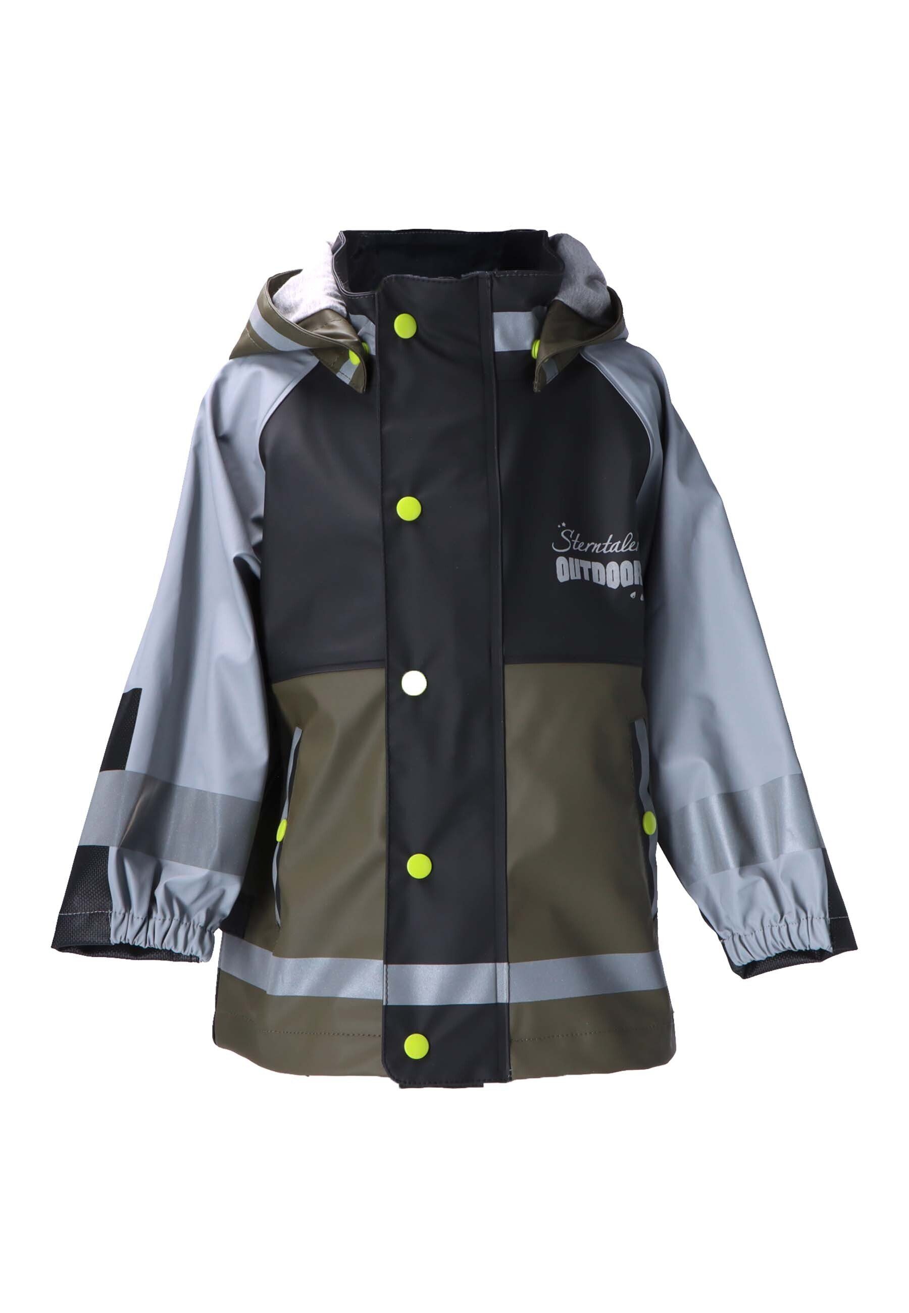 Sterntaler® Regenjacke Funktions-Regenjacke uni (1-St., Kinder Regen- und Matschjacke mit süßen Motiven) Regenjacke Kinder mit Kapuze, Funktionsjacke Kinder