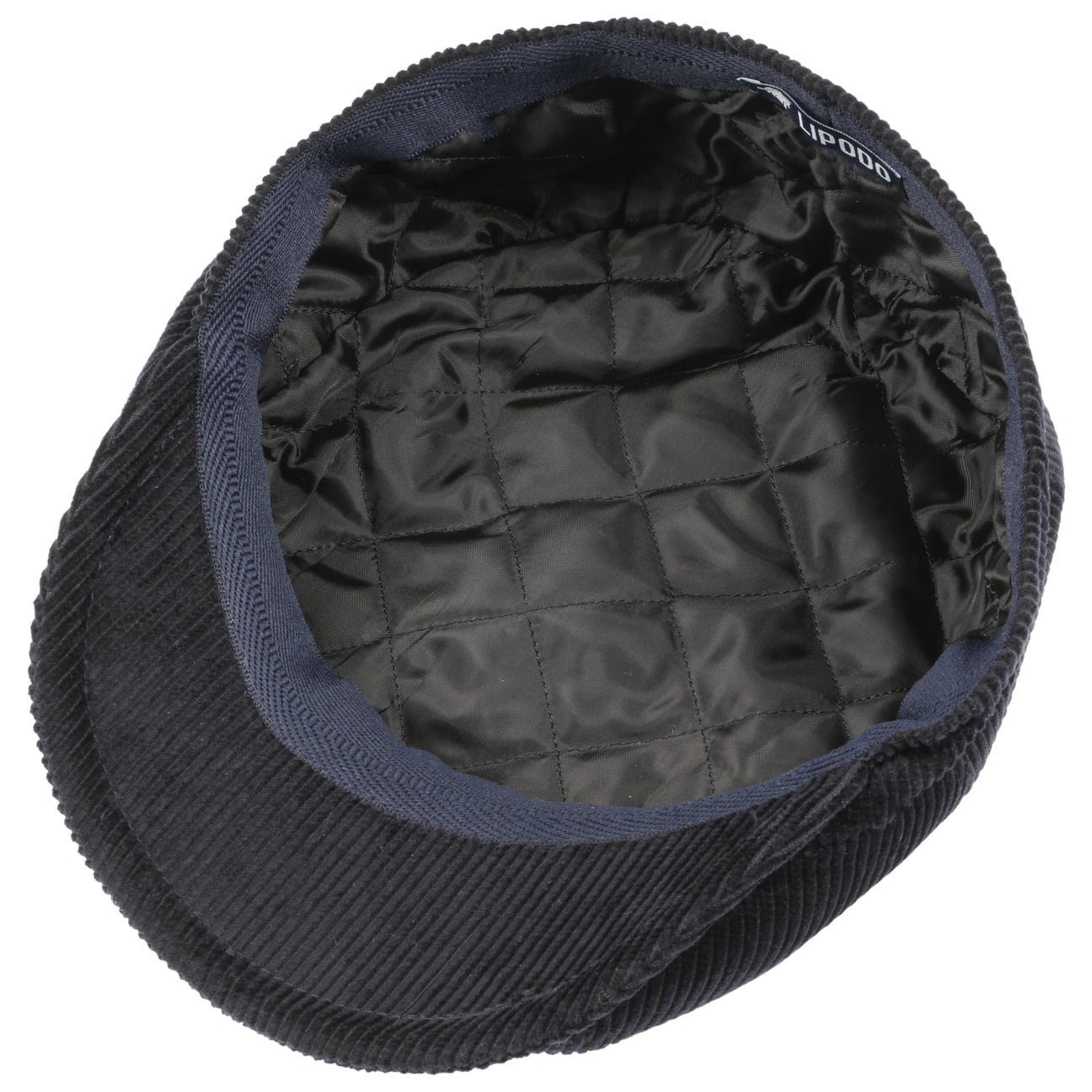 Lipodo Flat Cap (1-St) Cordcap mit Schirm, Made in Italy