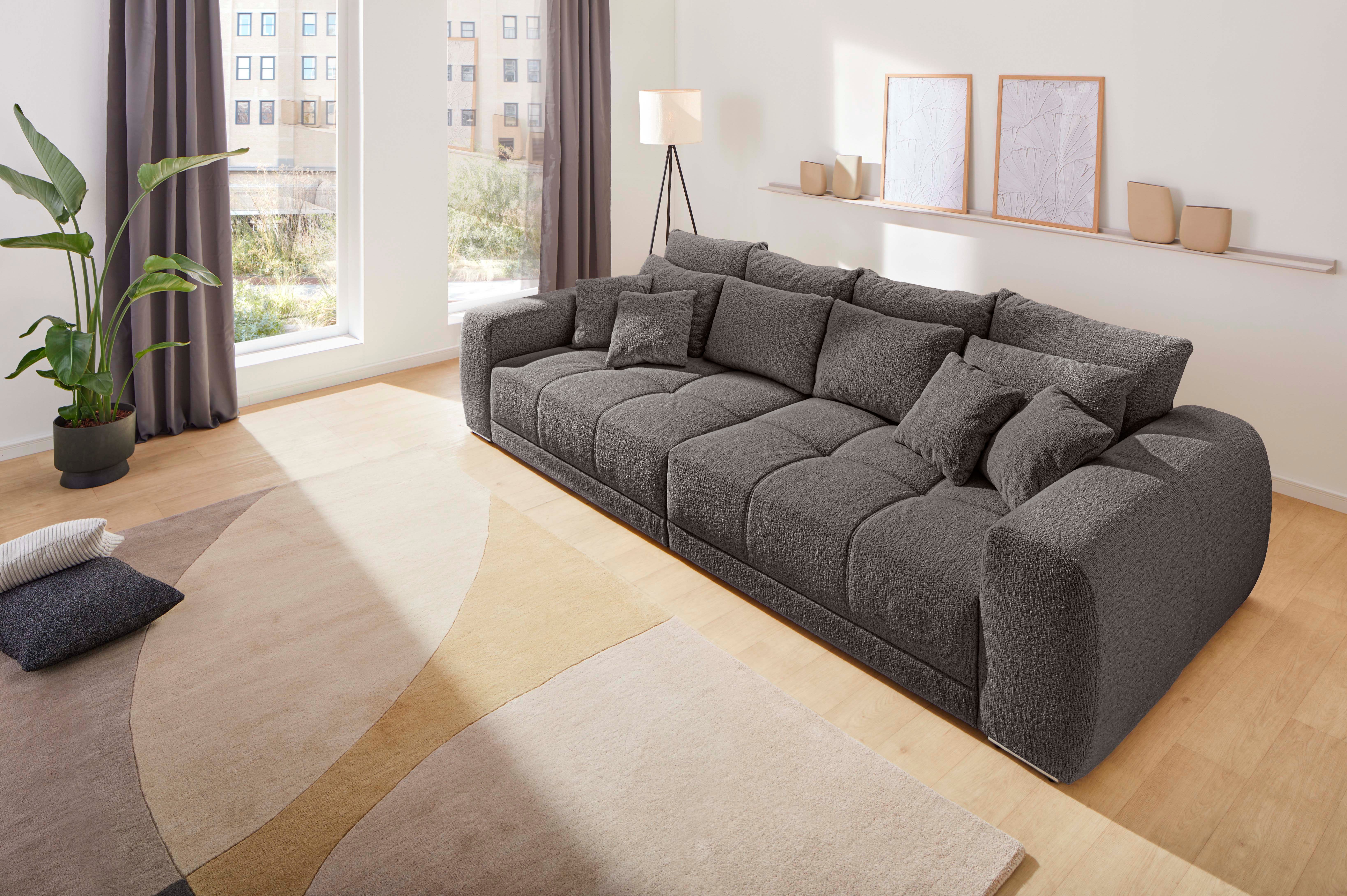 Jockenhöfer Gruppe Big-Sofa Moldau, B. 306 cm, mit Federkernpolsterung, Liegefläche 120x240 cm, Mega-Sofa im XXL-Format, Federkern, 12 Kissen