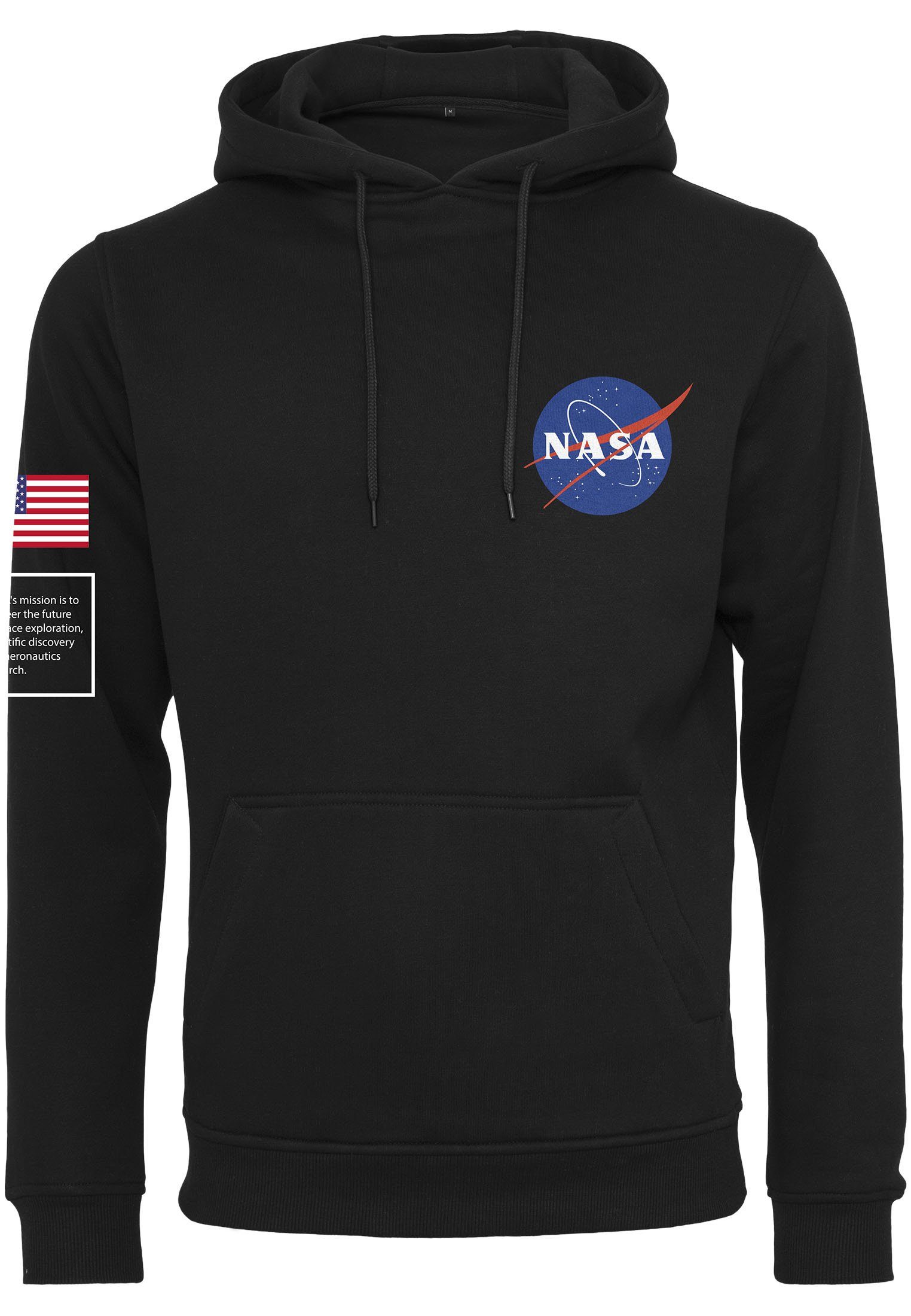 NASA Insignia MT1169 NASA Herren MisterTee Insignia Hoody Tee Flag (1-tlg) black Mister Sweater