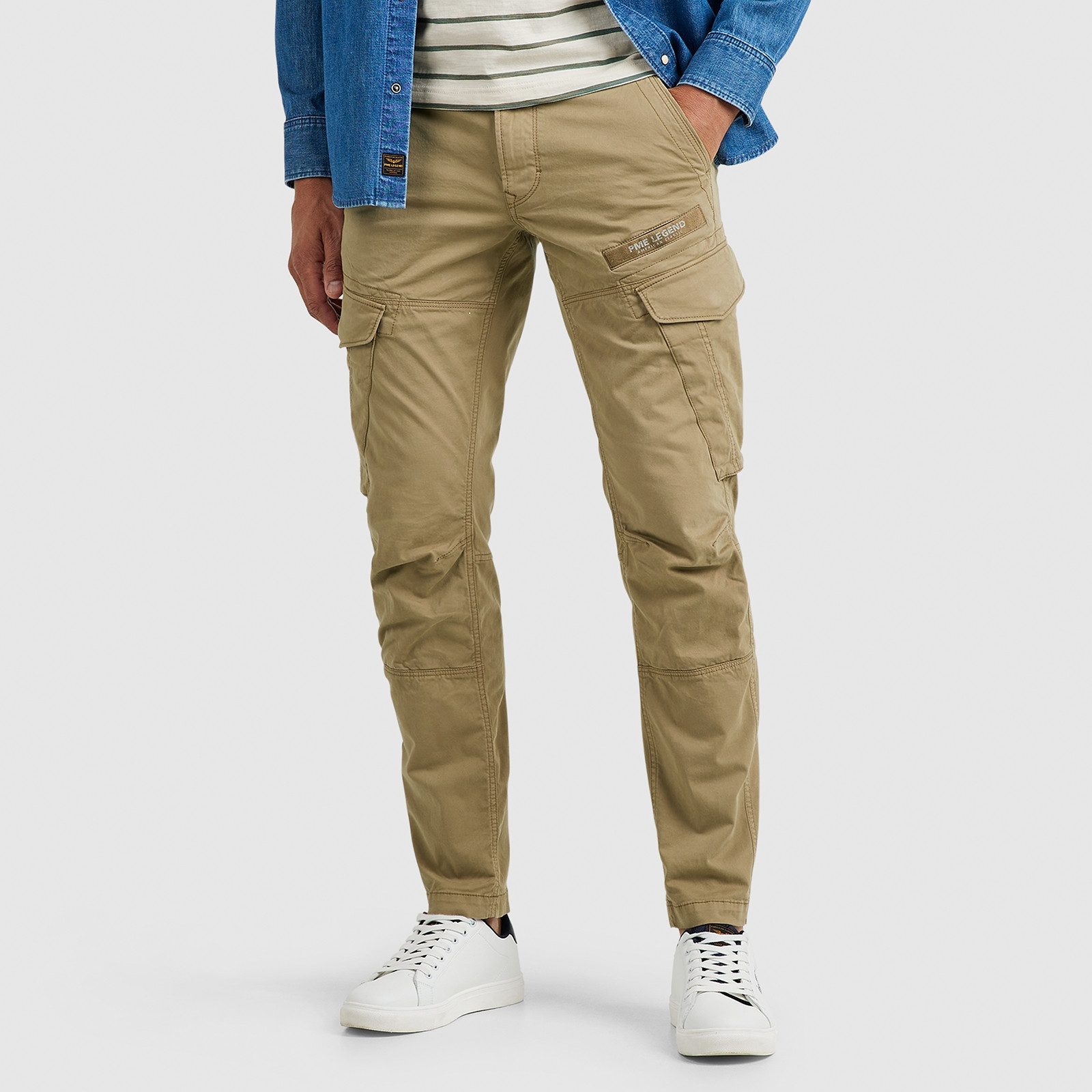 PME LEGEND Cargohose Nordrop Stretch Twill mit Logo Stickerei günstig online kaufen