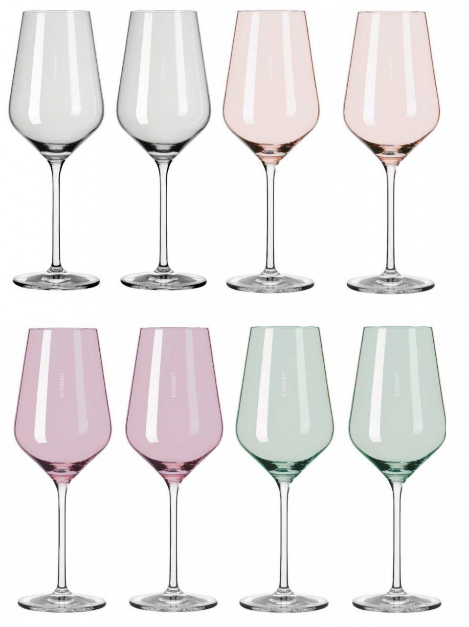 Ritzenhoff Weinglas Fjordlicht, Glas, Mehrfarbig H:22.5cm D:8cm Glas