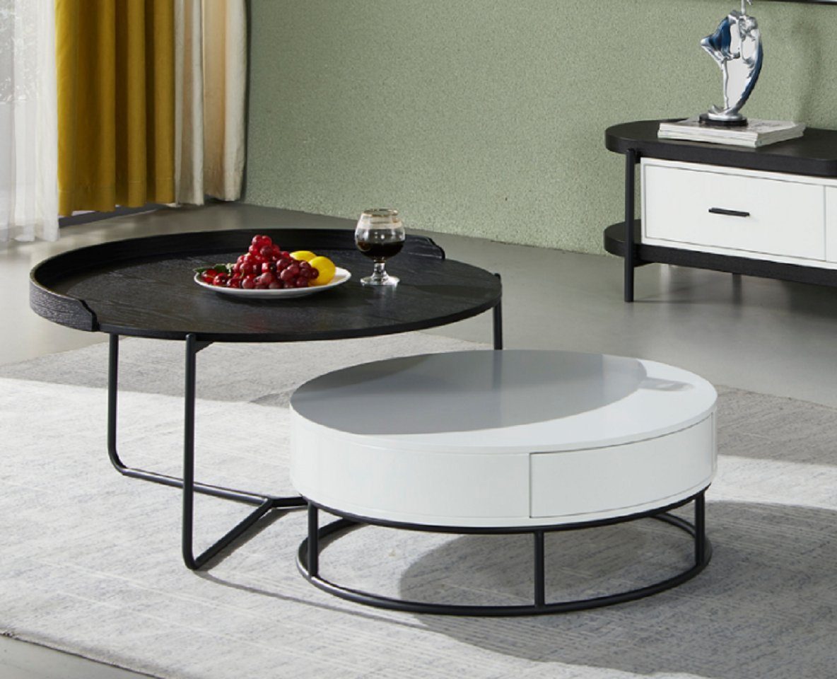 JVmoebel Couchtisch Design Couch Tisch Kaffee Beistell Luxus Rund Tische 2x Set Modern Neu (2-St., 2x Couchtische), Made in Europe