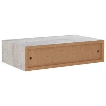 vidaXL Regal Wandregal mit Schublade Betongrau 40x23,5x10 cm MDF, 1-tlg.