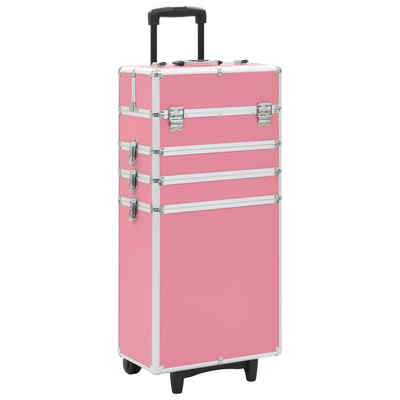 vidaXL Kosmetik-Koffer Kosmetikkoffer Aluminium Rosa