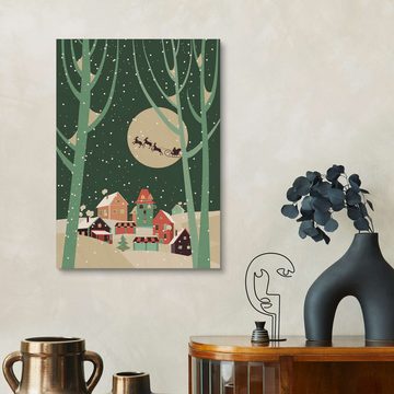 Posterlounge Holzbild Kidz Collection, Weihnachtsnacht, Kindermotive