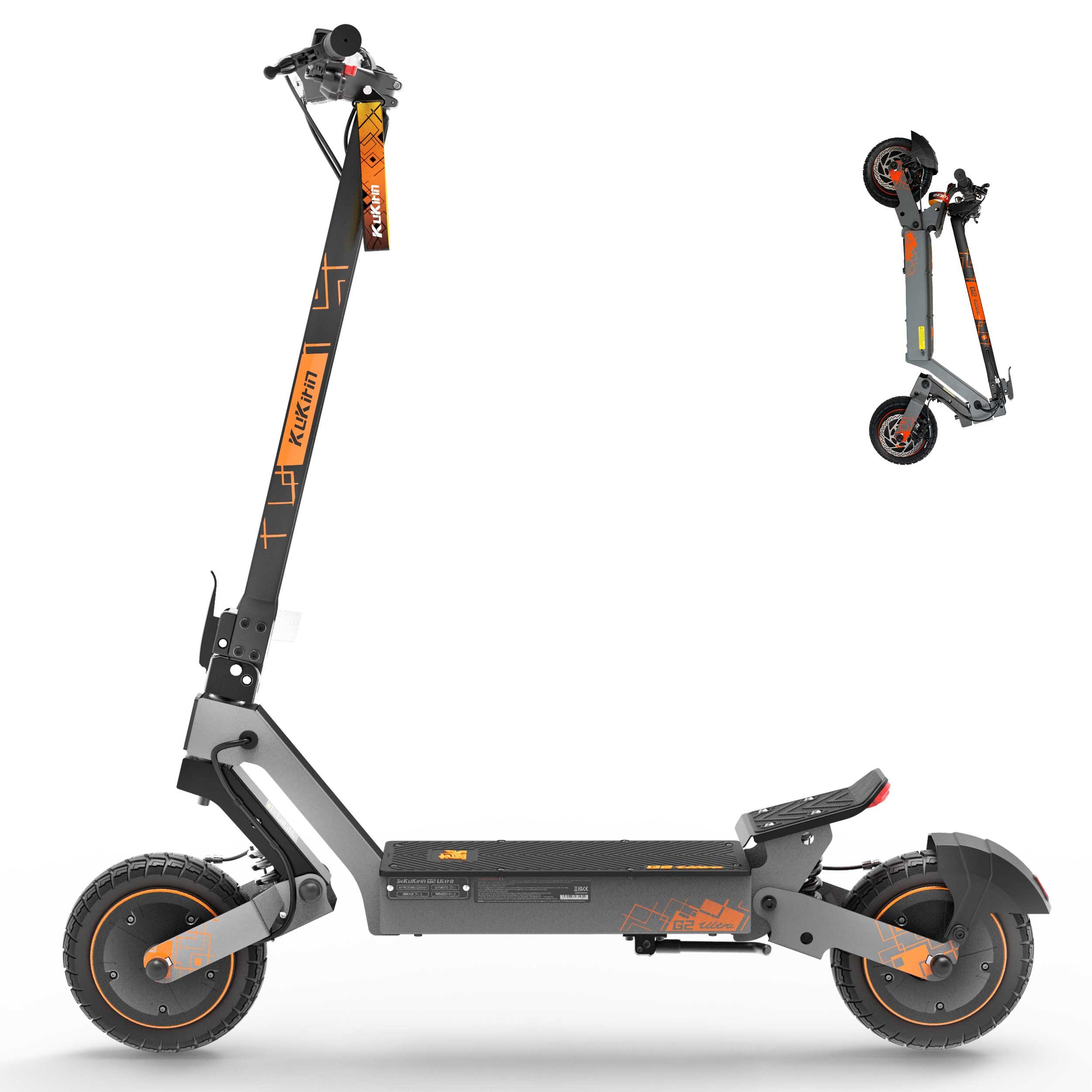 Vankel E-Scooter KuKirin G2 Ultra 864Wh 1600W, 48V 18Ah Max.50 km/h 55Km, Keine Straßenzulassung: ausschließlich auf Privatgelände verwenden