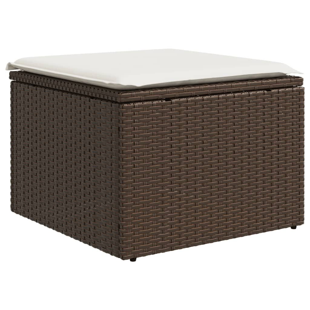 vidaXL Hocker Gartenhocker mit Kissen Braun günstig online kaufen