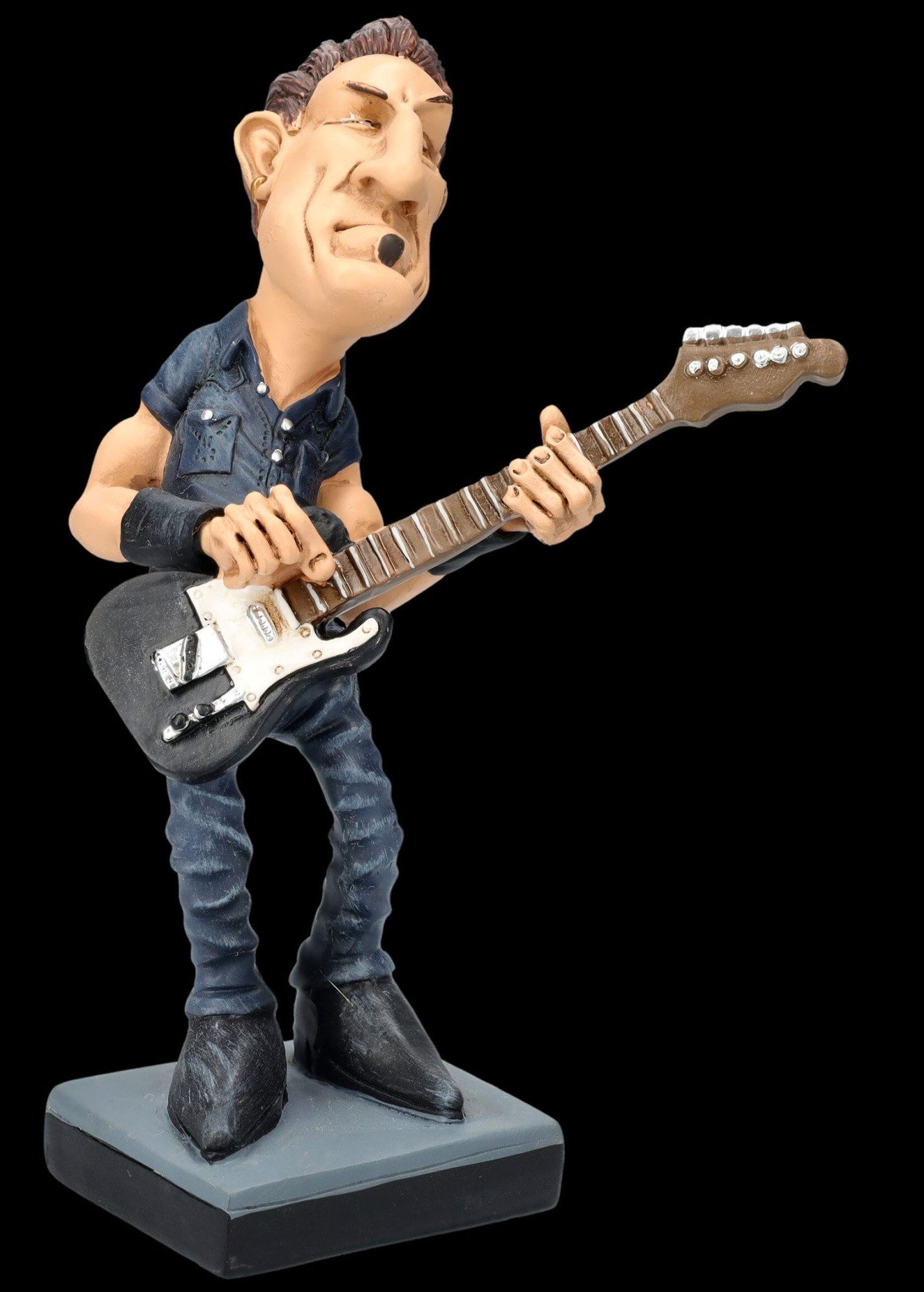 Figuren Shop GmbH Dekofigur Bruce Figur – The Boss Rockstar Karikatur Statue 16 cm Dekofigur