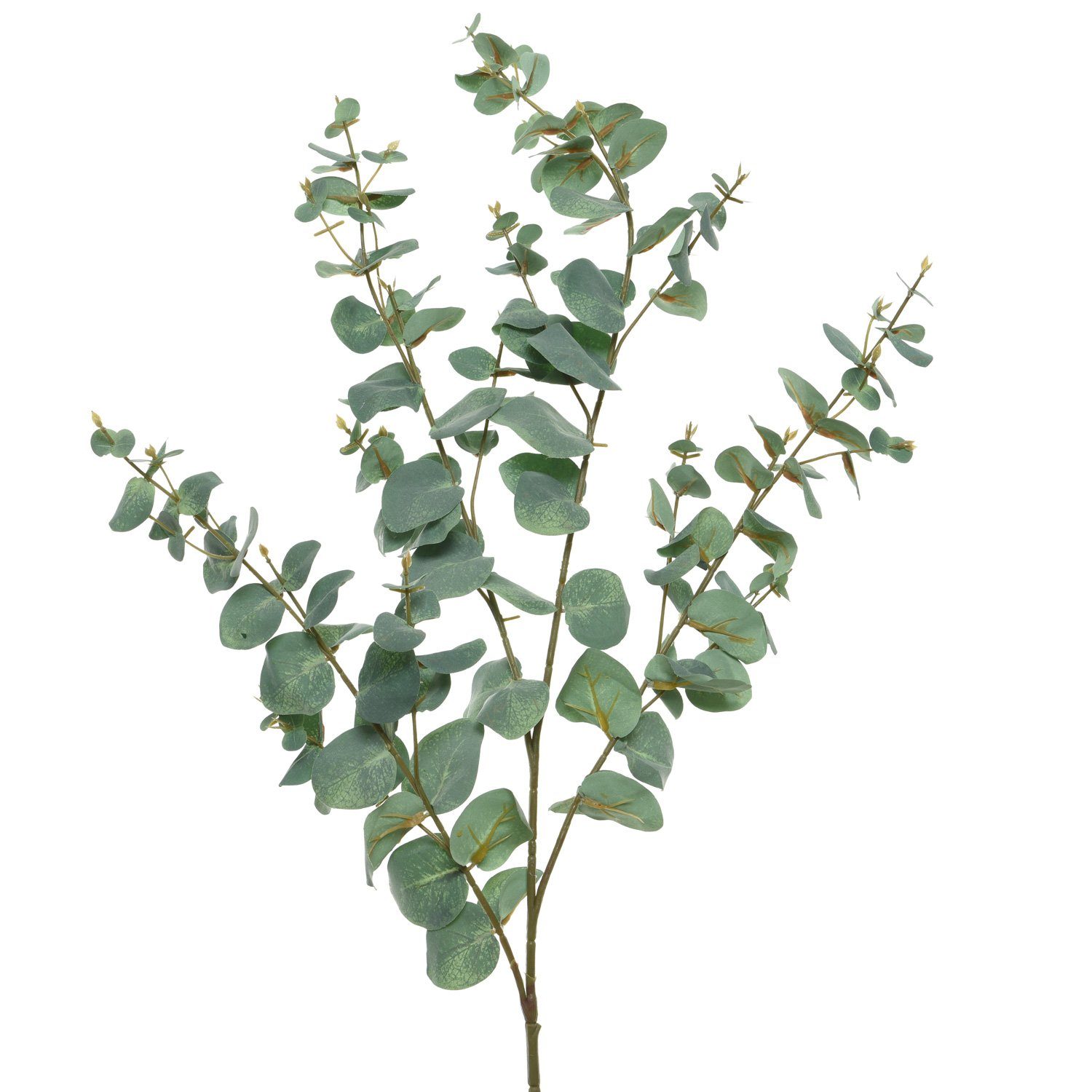 Kunstzweig Zweig Eukalyptus Kunstzweig Kunstpflanze Dekozweig H: 1,18m Tischdeko, MARELIDA, Höhe 118 cm