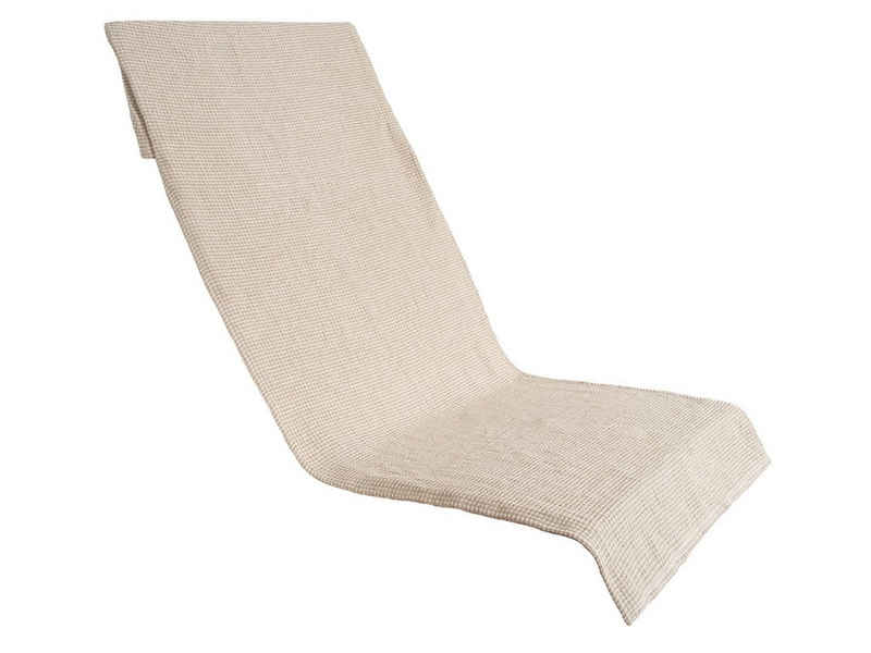 beties Liegenauflage Leinen-Waffelpique Liegen-/Stuhlauflage, (1 St), Stuhlauflage (BxL) ca. 65x130 cm mit Umschlag gegen Verrutschen
