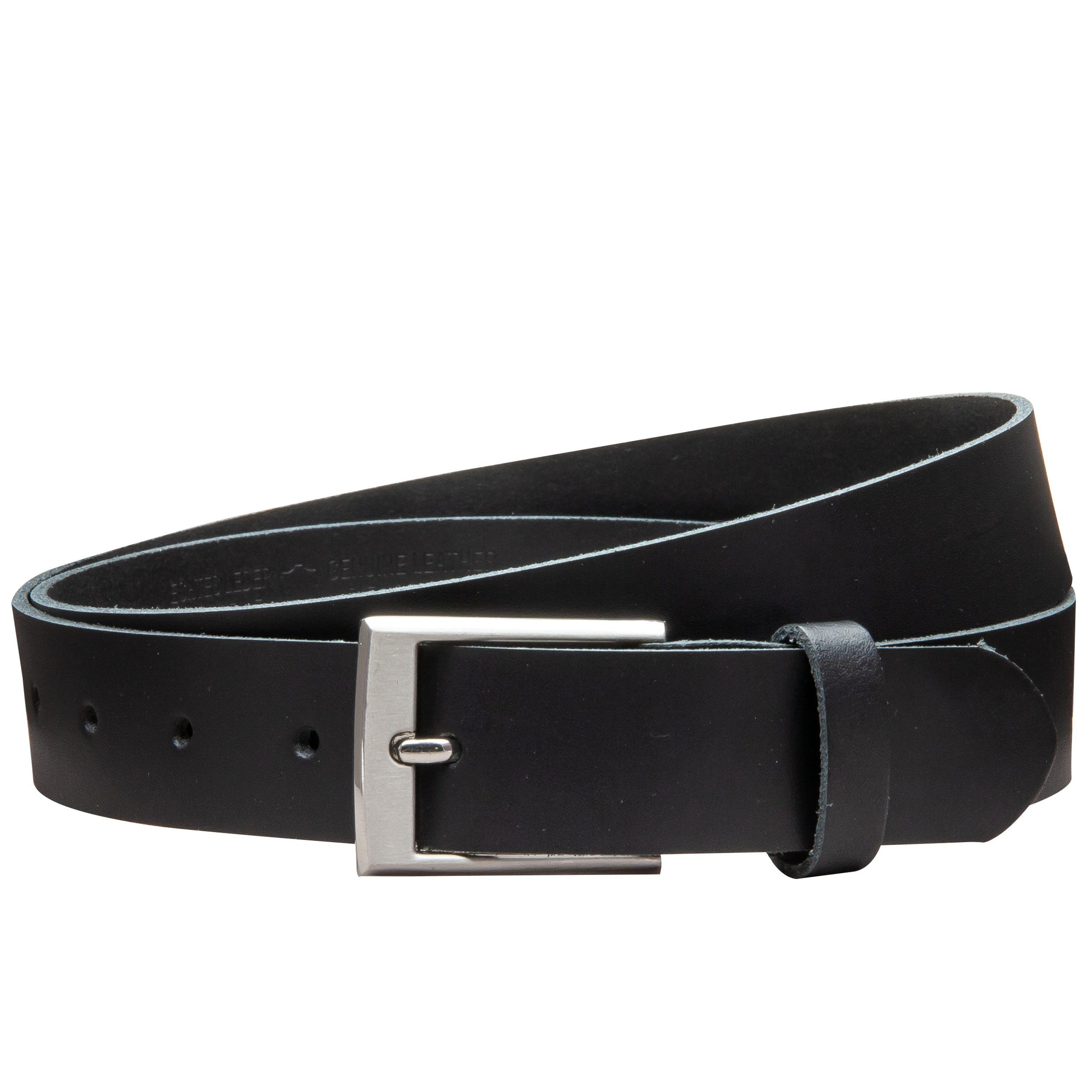 COLOGNEBELT Ledergürtel OM39-SL-Schwarz MADE IN GERMANY, Schwarz Kürzbar, 1 günstig online kaufen