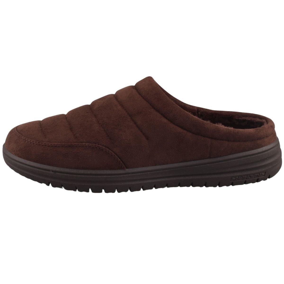 Skechers 204636-CHOC Hausschuh Komfortable Herren-Pantolette mit weichem Kunstfellfutter – Bild 3 von 5