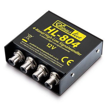 SinusLive HL-804 High/Low-Level-Converter 4-Kanal mit Remote Auto-Adapter, sehr niedriger Ruhestrom