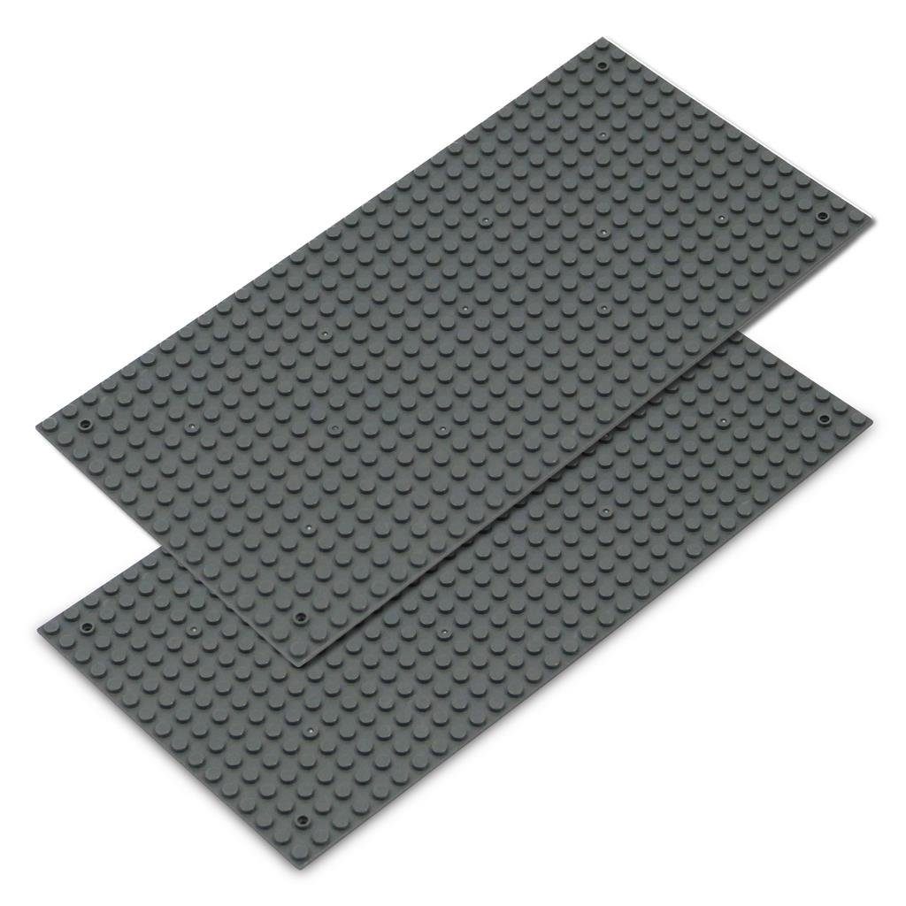 Katara Grundbauplatte 16x32 Noppen, verschiedene Farben Konstruktionsspielsteine, (2er Set), Dunkelgrau, 100% Kompatibel Sluban, Papimax, Q-Bricks, LEGO®
