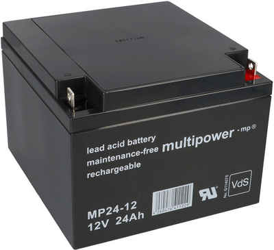 Multipower Multipower Blei-Akku MP24-12 Pb 12V / 24Ah VdS, M5 Bleiakkus