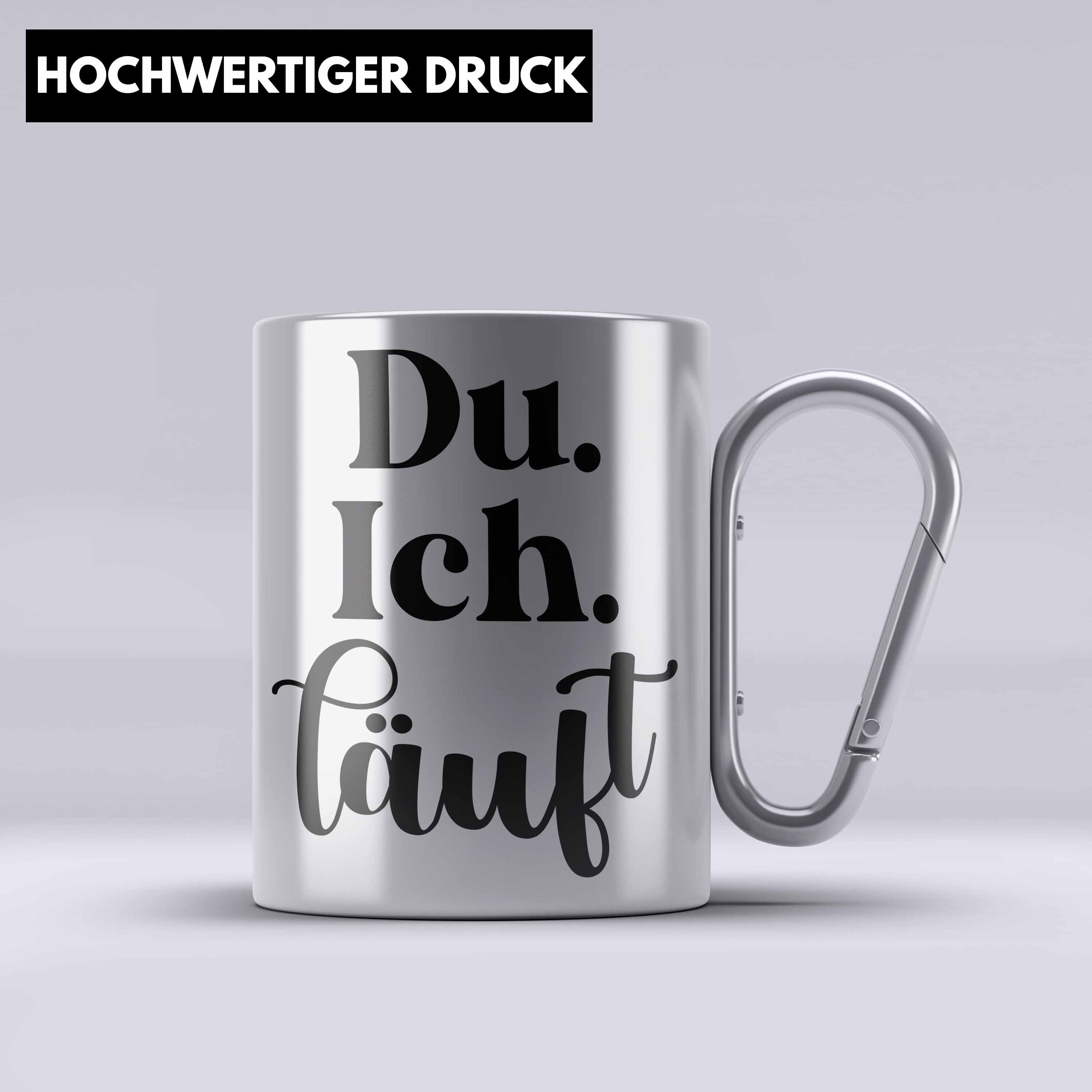 Tasse Freundin Freund Du Paare Trendation Läuft Liebe Thermotasse Geschenk Edelstahl Silber für Ich