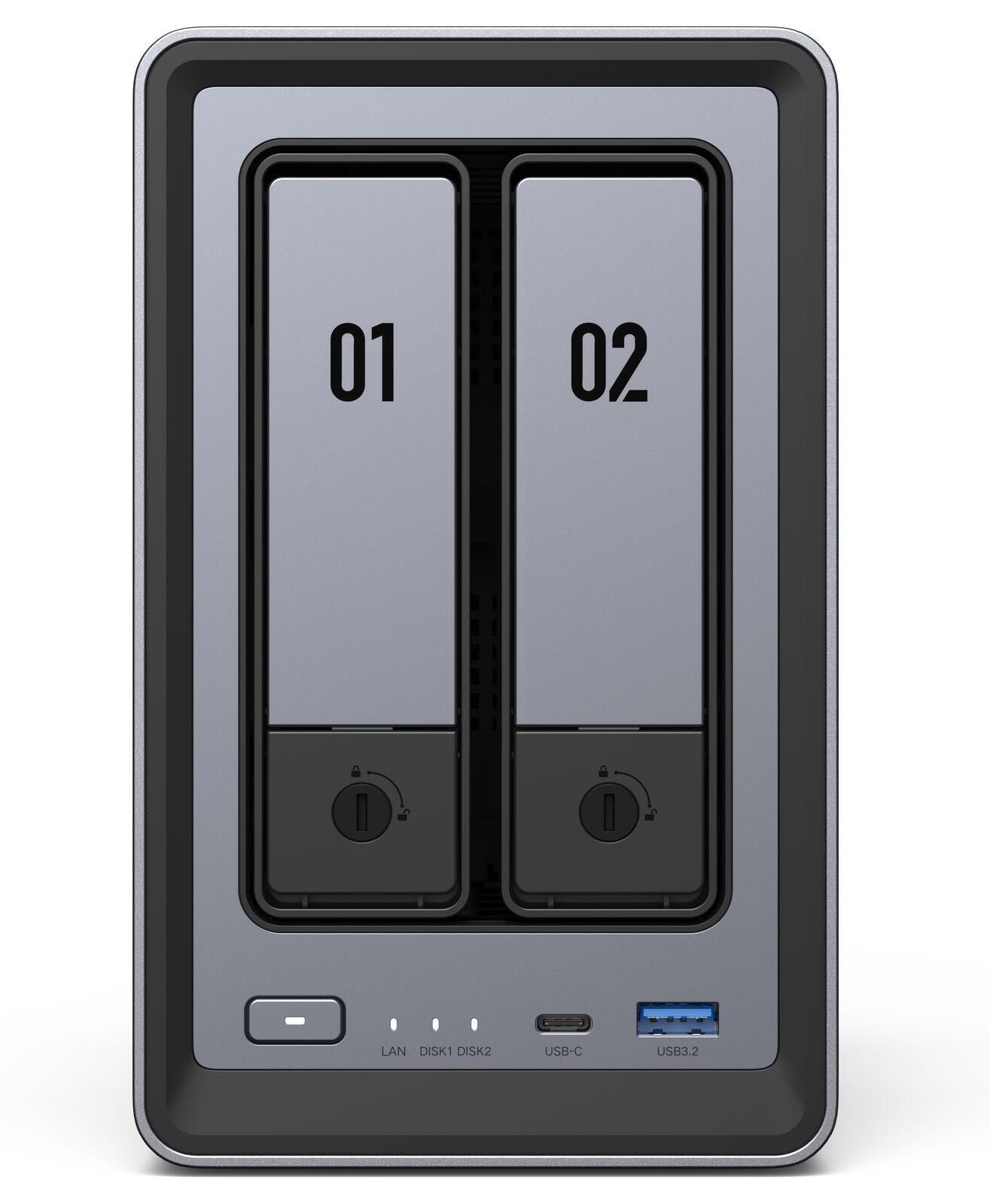 UGREEN UGREEN NASync DXP2800 & 2x SEAGATE ST8000VN004 HDD-NAS-Festplatte