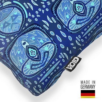 Kissenbezug, VOID (1 Stück), Kultur Afrika Ethno Muster Blau Orient Design Dekor dunkelblau grafik