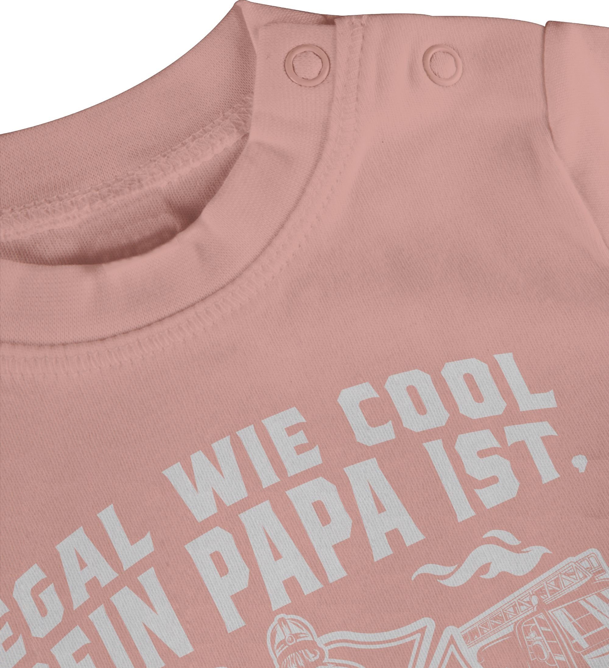 cool dein meiner Shirtracer ist Feuerwehr 3 ist Babyrosa wie Feuerwehr T-Shirt Mann Papa Egal