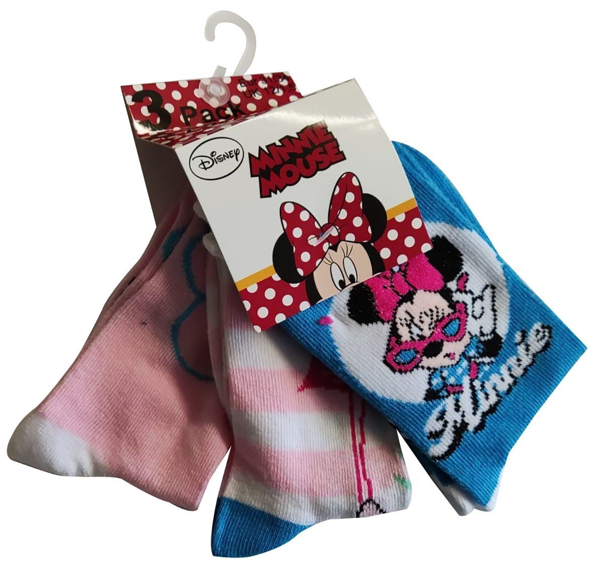 Sun City Socken Minnie Mouse (3er-Pack Socken, 1-Paar)
