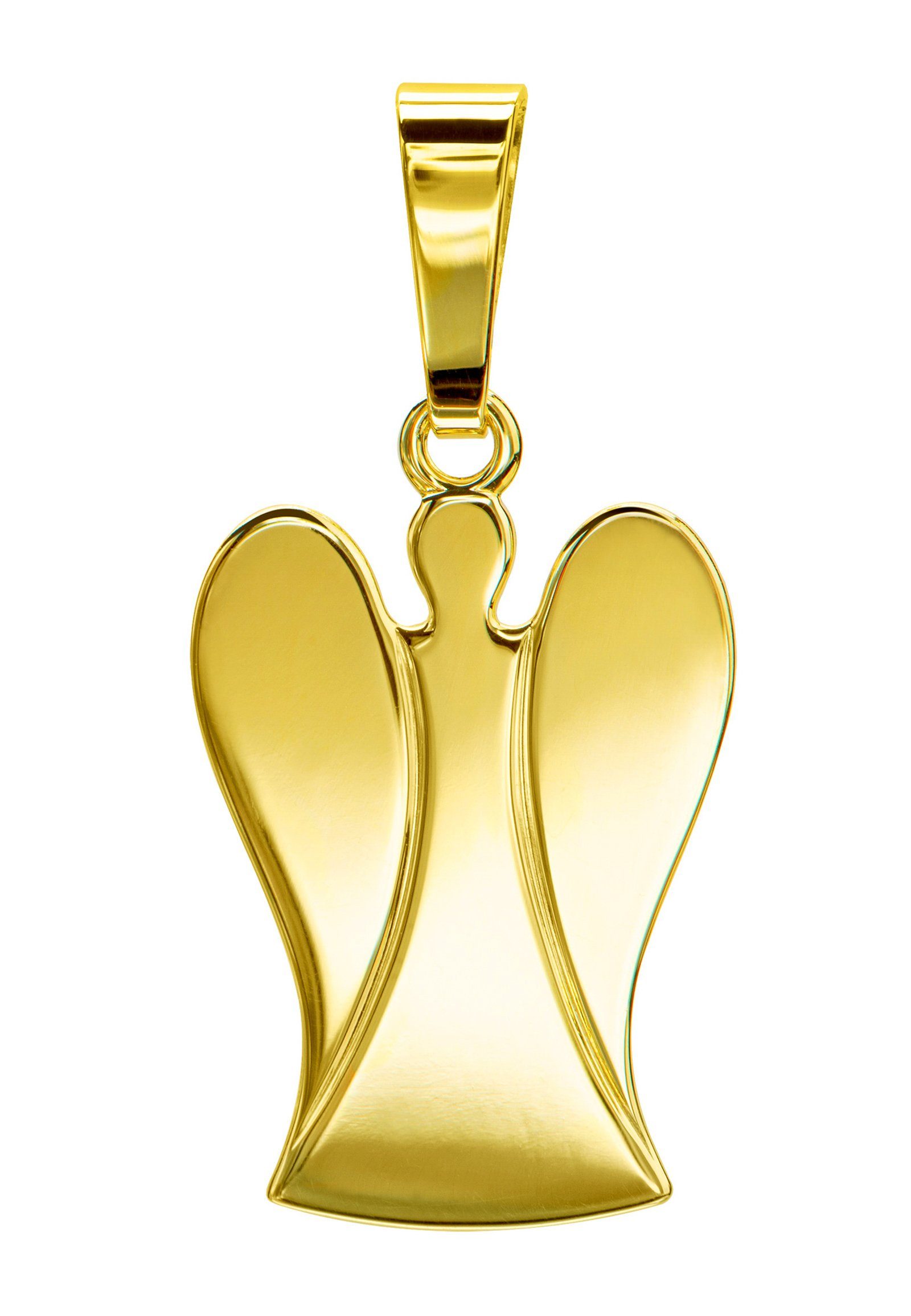 JEVELION Engelanhänger Schutzengel Anhänger Silber vergoldet (Kettenanhänger, für Damen), Schmuckanhänger - Made in Germany