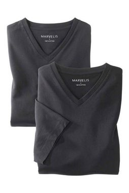 MARVELIS V-Shirt T-Shirt - Doppelpack - V-Ausschnitt (2-tlg)