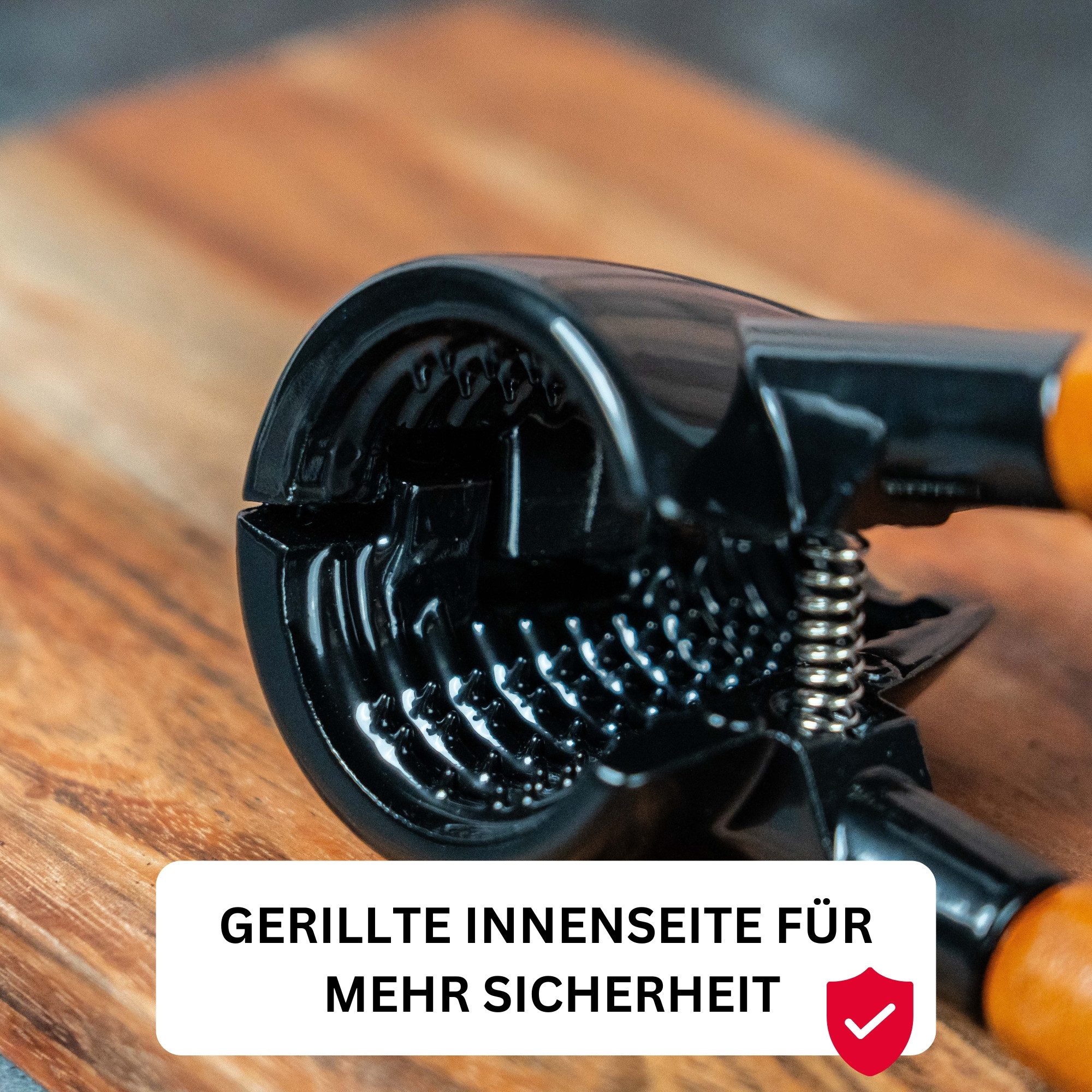 WESTMARK Nussknacker /Sektzange, Länge: 16,8 cm, Sieger Nussprofi Deluxe, Schwarz/Braun