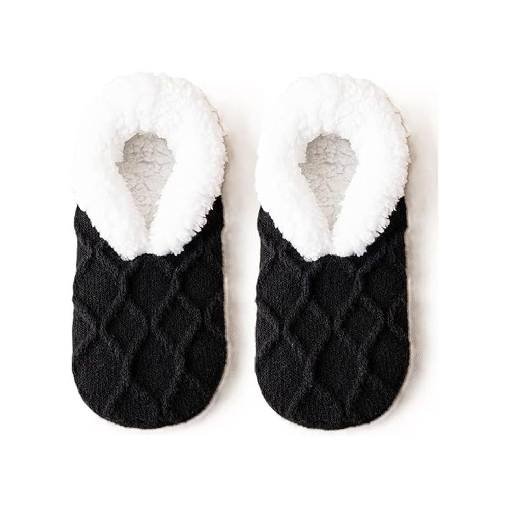 Coonoor Haussocken Warme Damen Haussocken – Flauschige Winter Slipper Socken (1-Paar) Kuschelig, weich gefüttert, Einheitsgröße