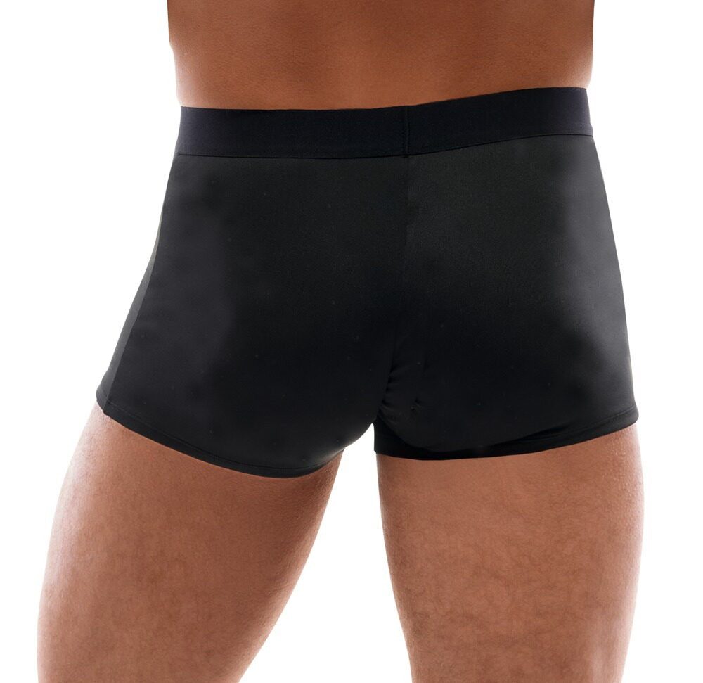 Svenjoyment Boxershorts Boxershorts mit Schmucksteinen - schwarz (1-St) Vorne mit Strass-Steinchen besetzt