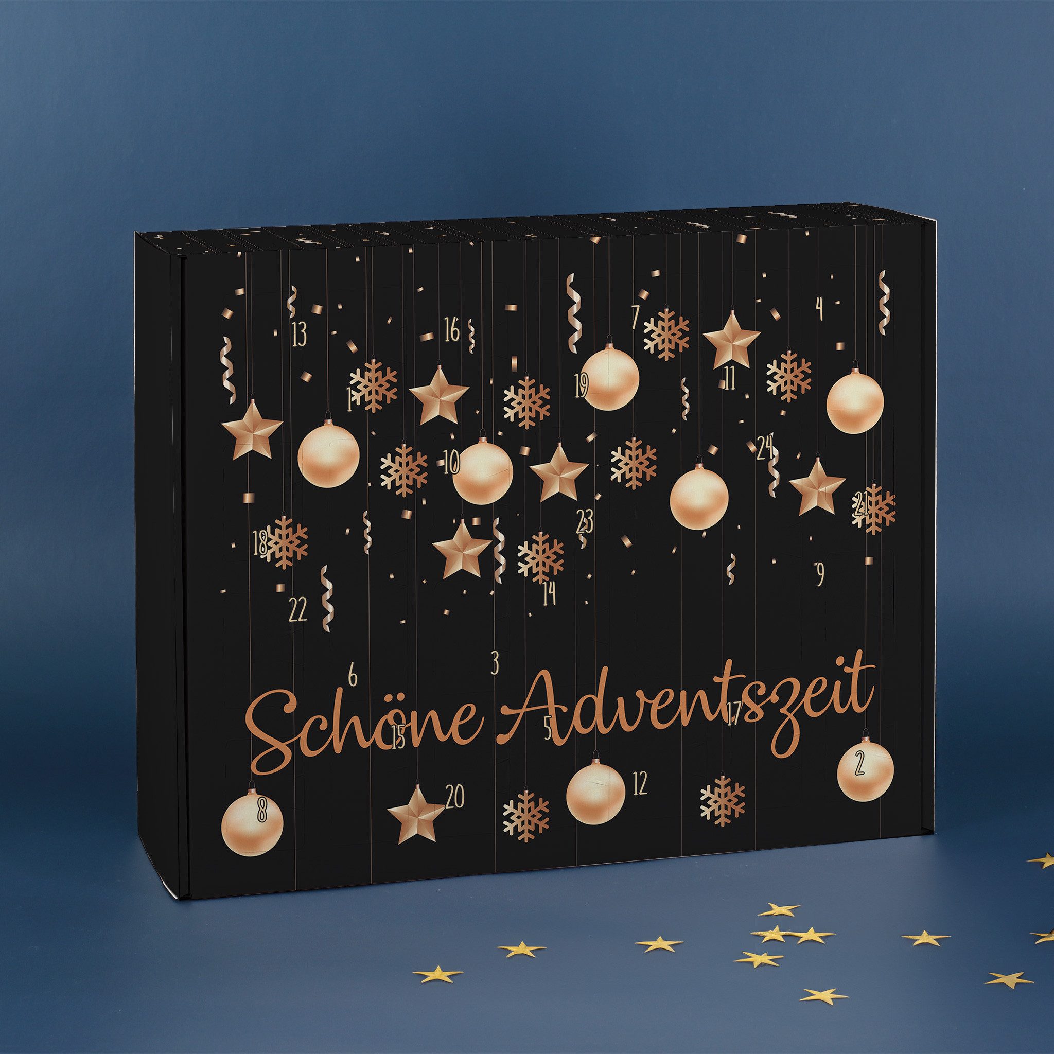 Herz & Heim befüllbarer Adventskalender mit festlichen Motiven zu Weihnachten - DIY Adventskalender, zum selbst Befüllen, aus stabiler Pappe – Bild 3 von 5