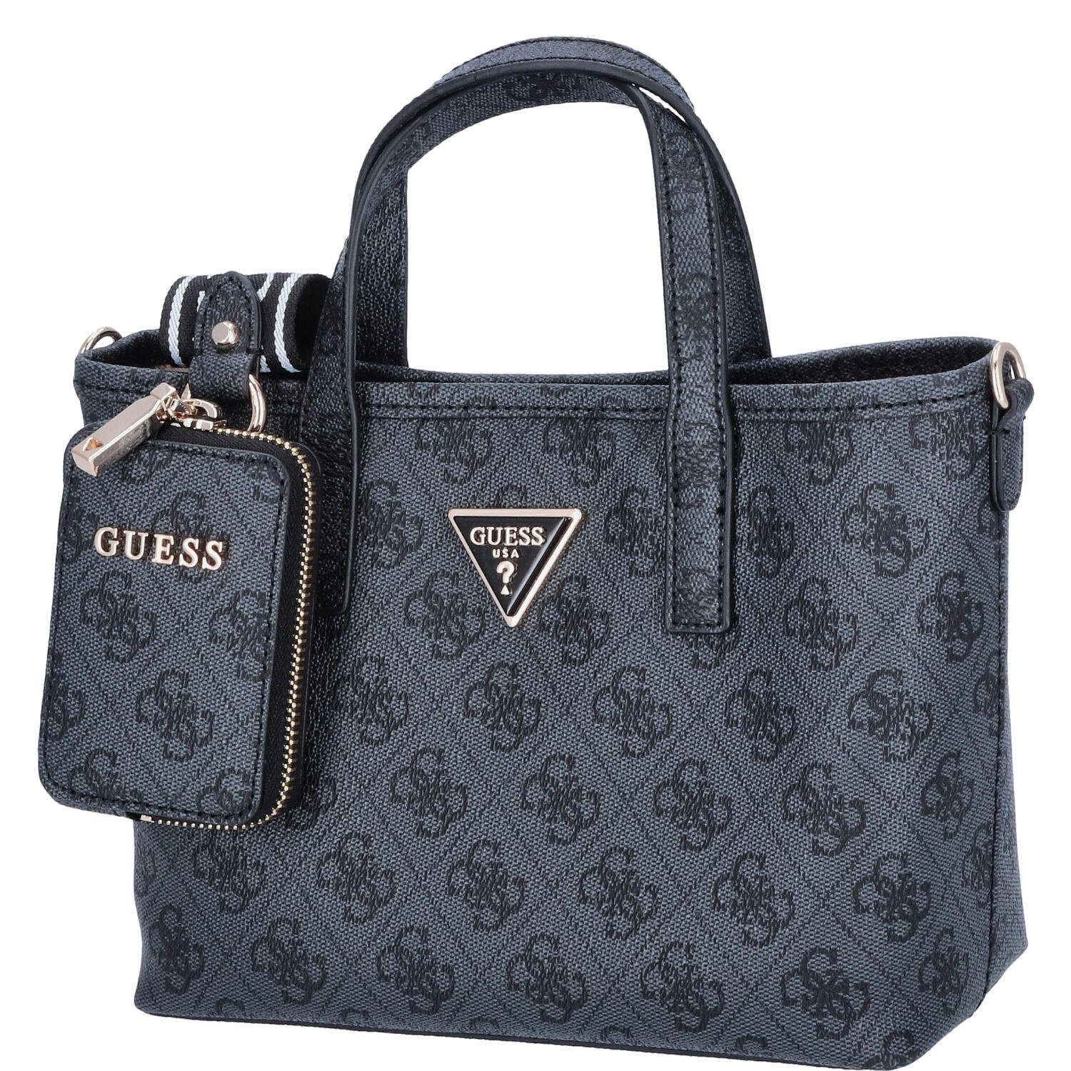 Umhängetasche GUESS Damen Handtasche Latona Coal Logo