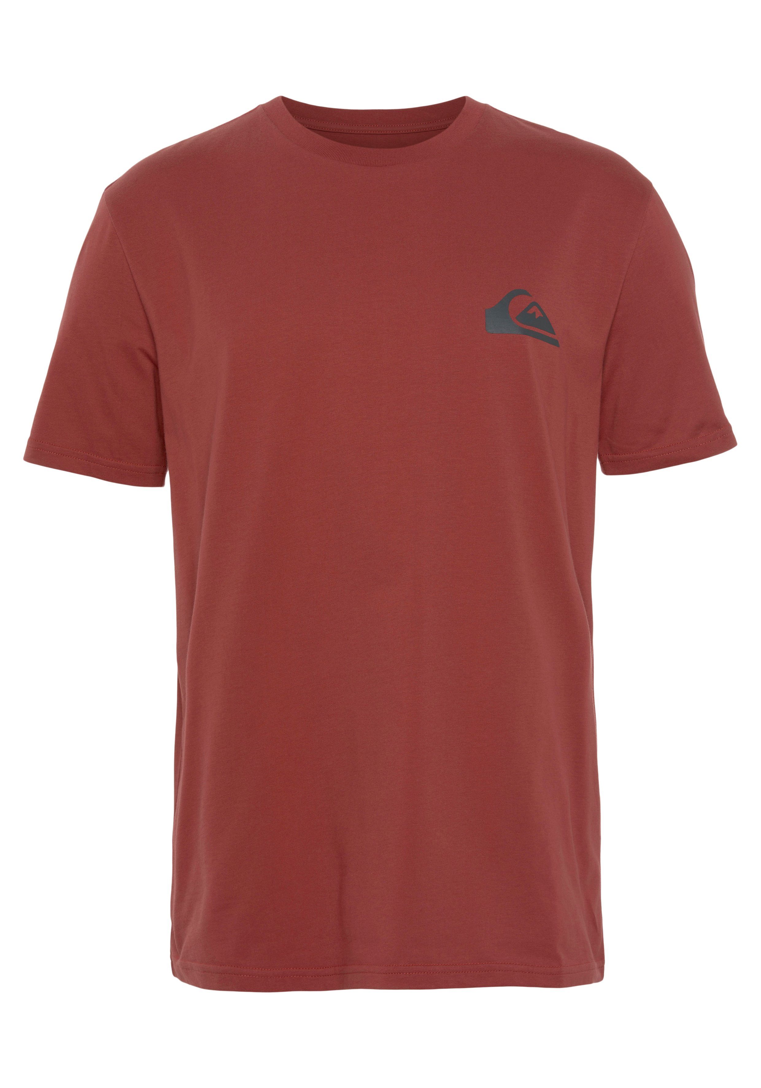 Quiksilver T-Shirt Herren mit braun Logodruck