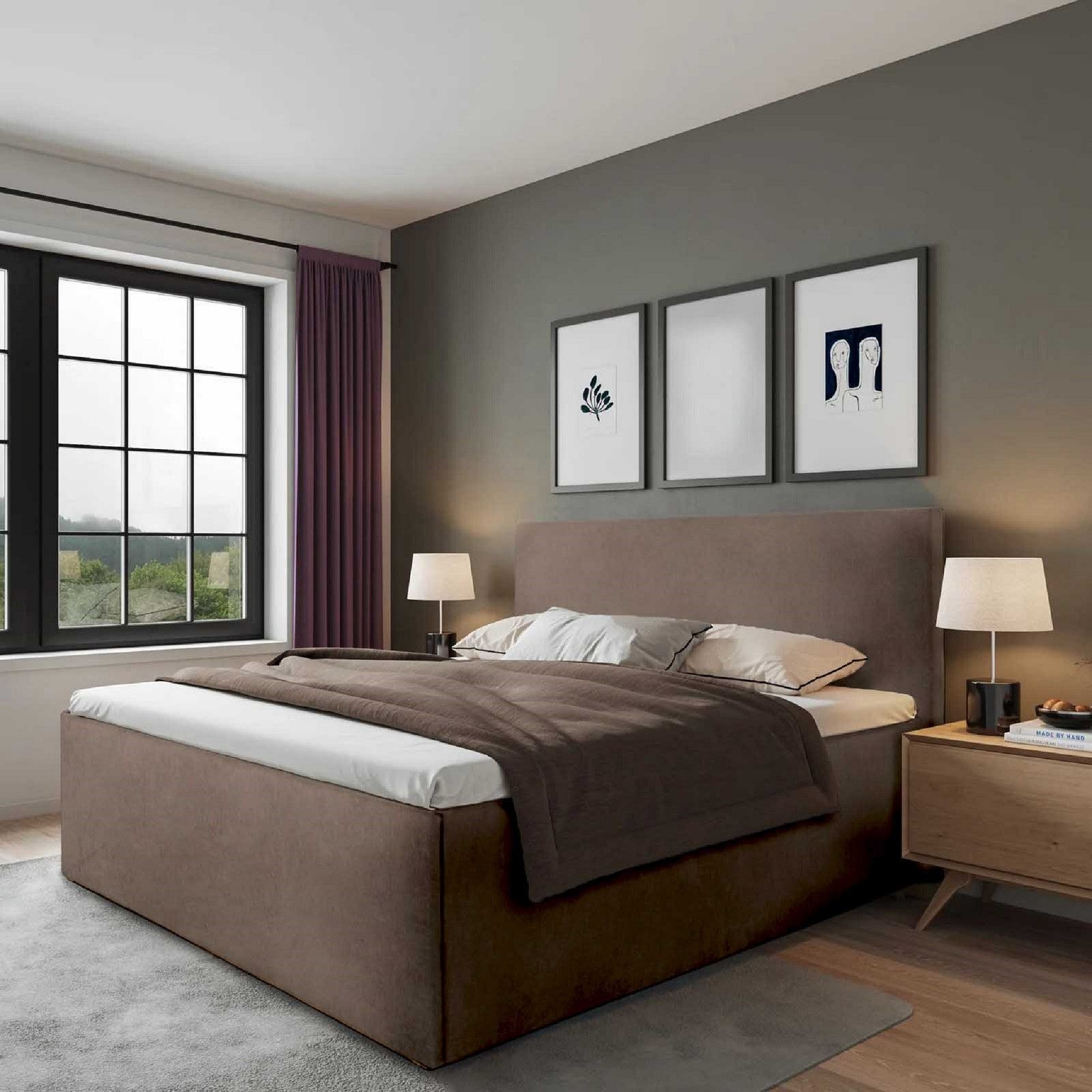 Halmon Schlafkomfort Betten Polsterbett Gent (Mit Bettkasten, erhältlich in günstig online kaufen