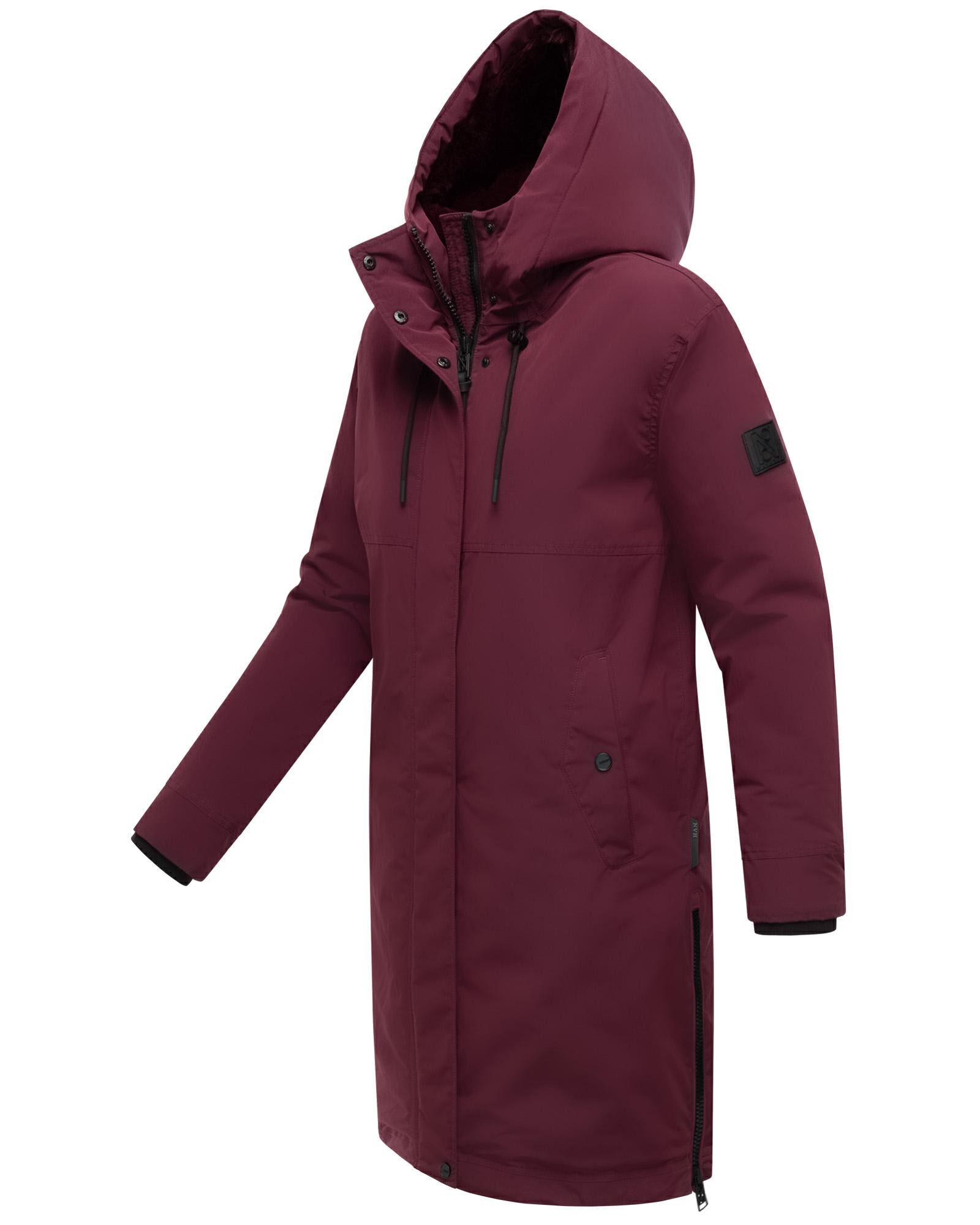 Navahoo Wintermantel Hageltanz 14 Warmer Damen Kurzmantel mit Kapuze