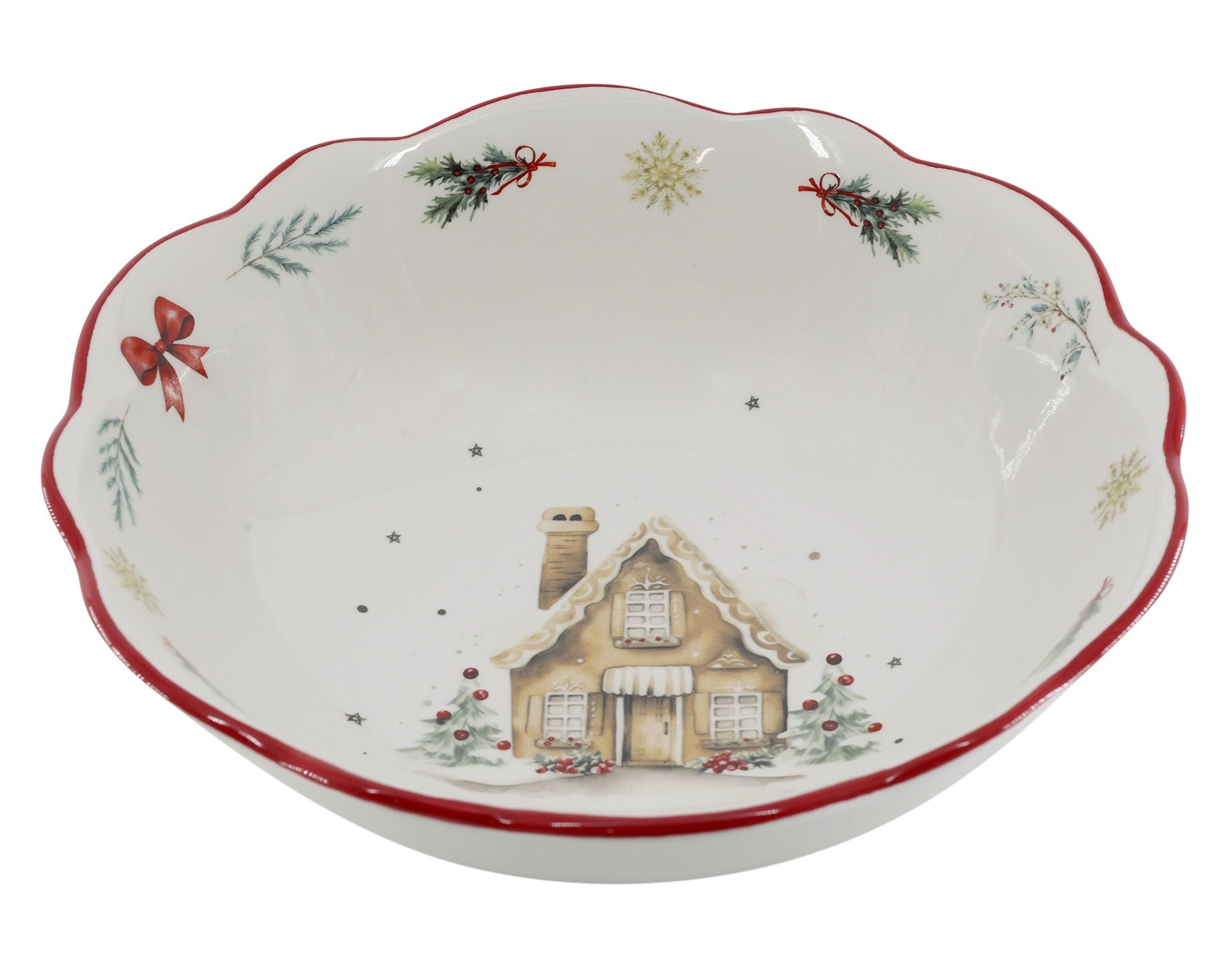 Chic Antique Schüssel Chic Antique - Schüssel Schale 850 ml mit Weihnachtsmotiv Weinachten, Keramik