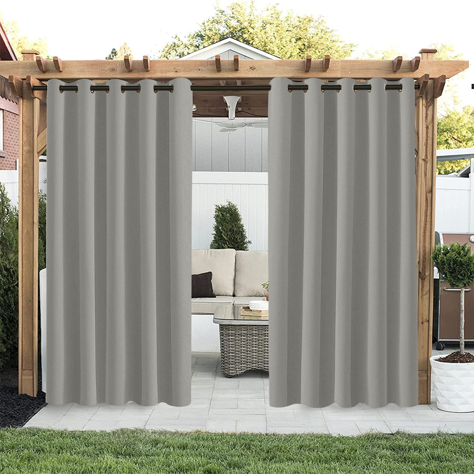 BTTO V&G Outdoorgardine Outdoorvorhang Wasserdicht,Gardinen mit günstig online kaufen