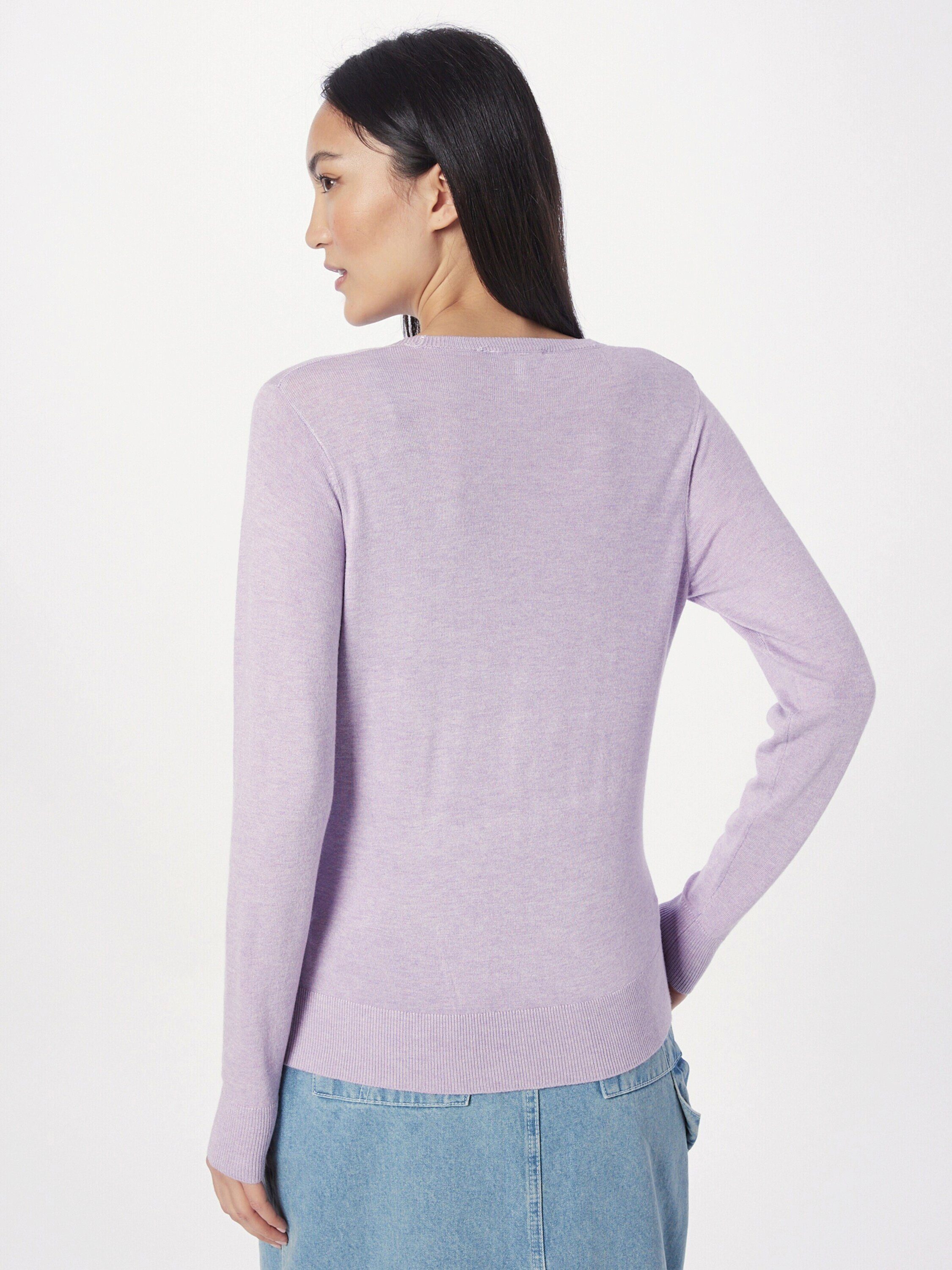 Plain/ohne (1-tlg) Purple Strickjacke b.young Melange Rose Details (1537161) Pimba